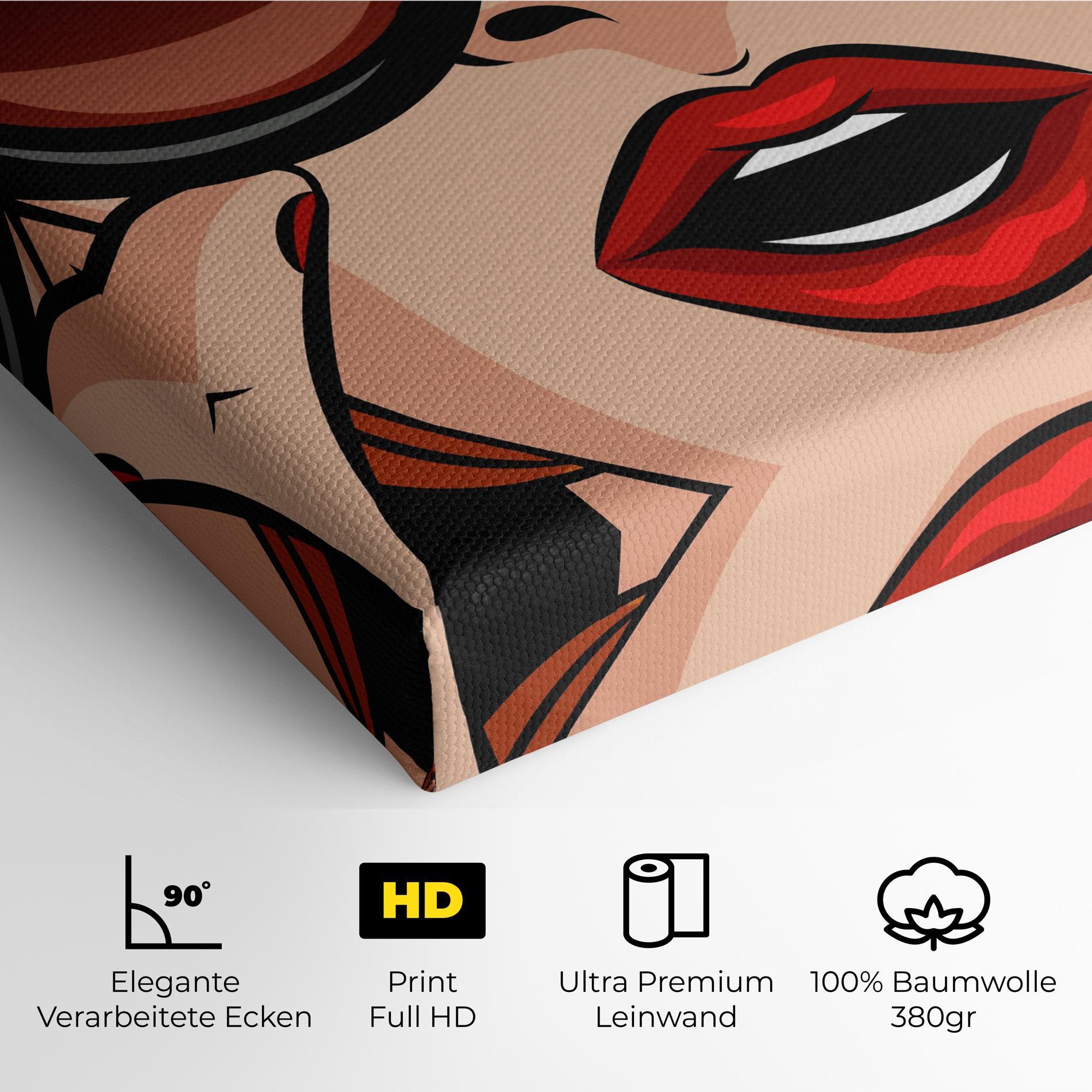 Leinwandbild Pop Glasses Woman mockup 4