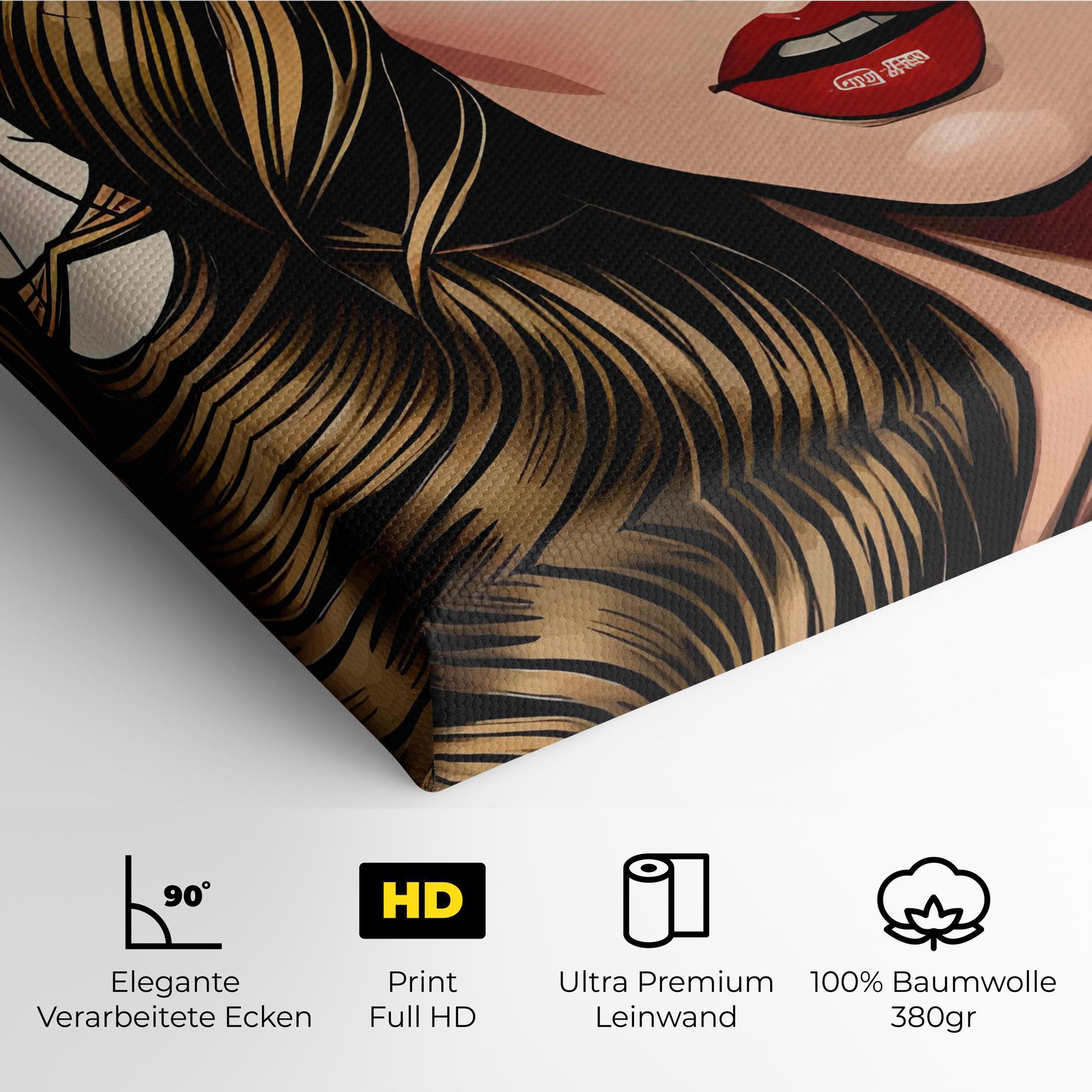 Leinwandbild Red Pop Lips mockup 4