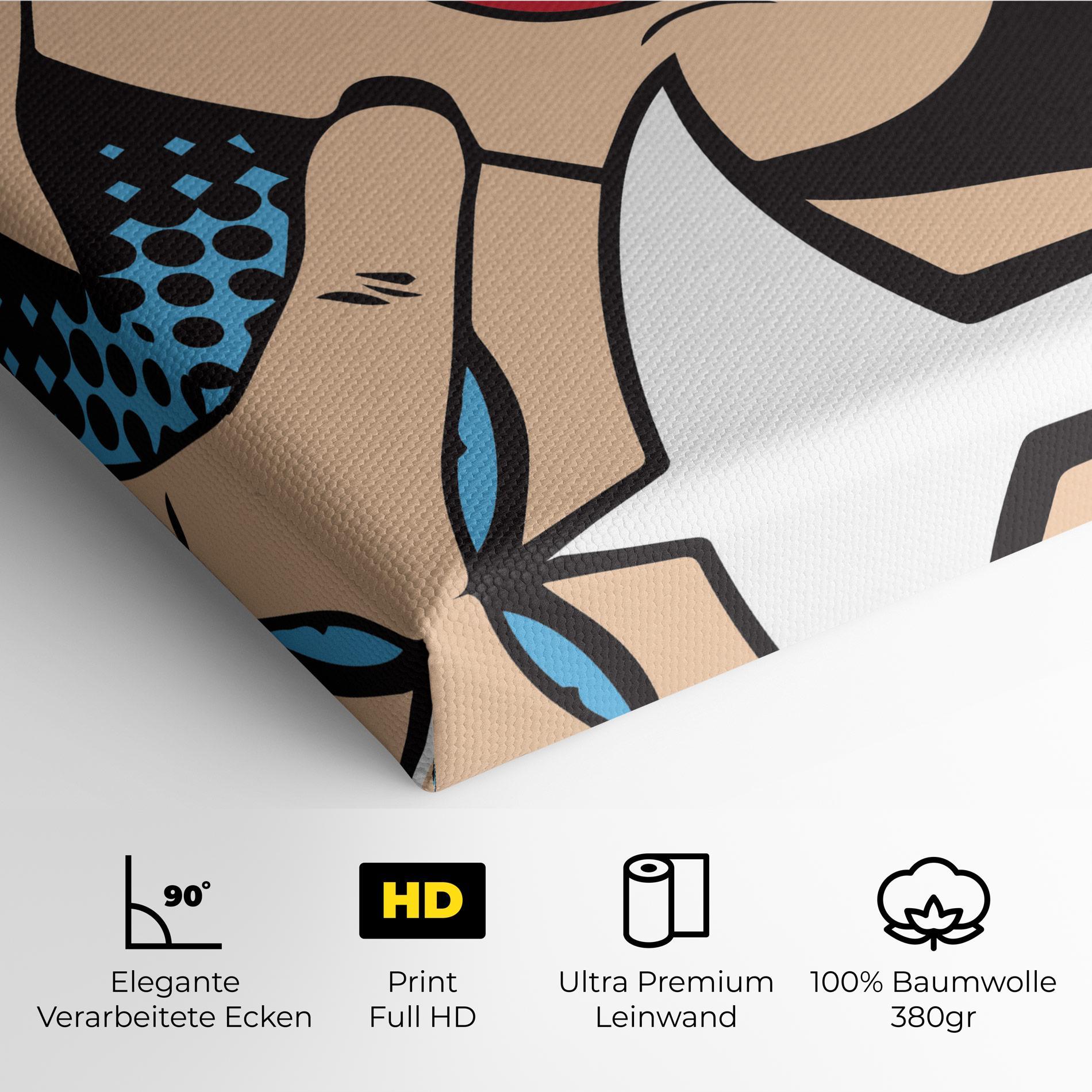 Leinwandbild Speaking Pop Art mockup 4