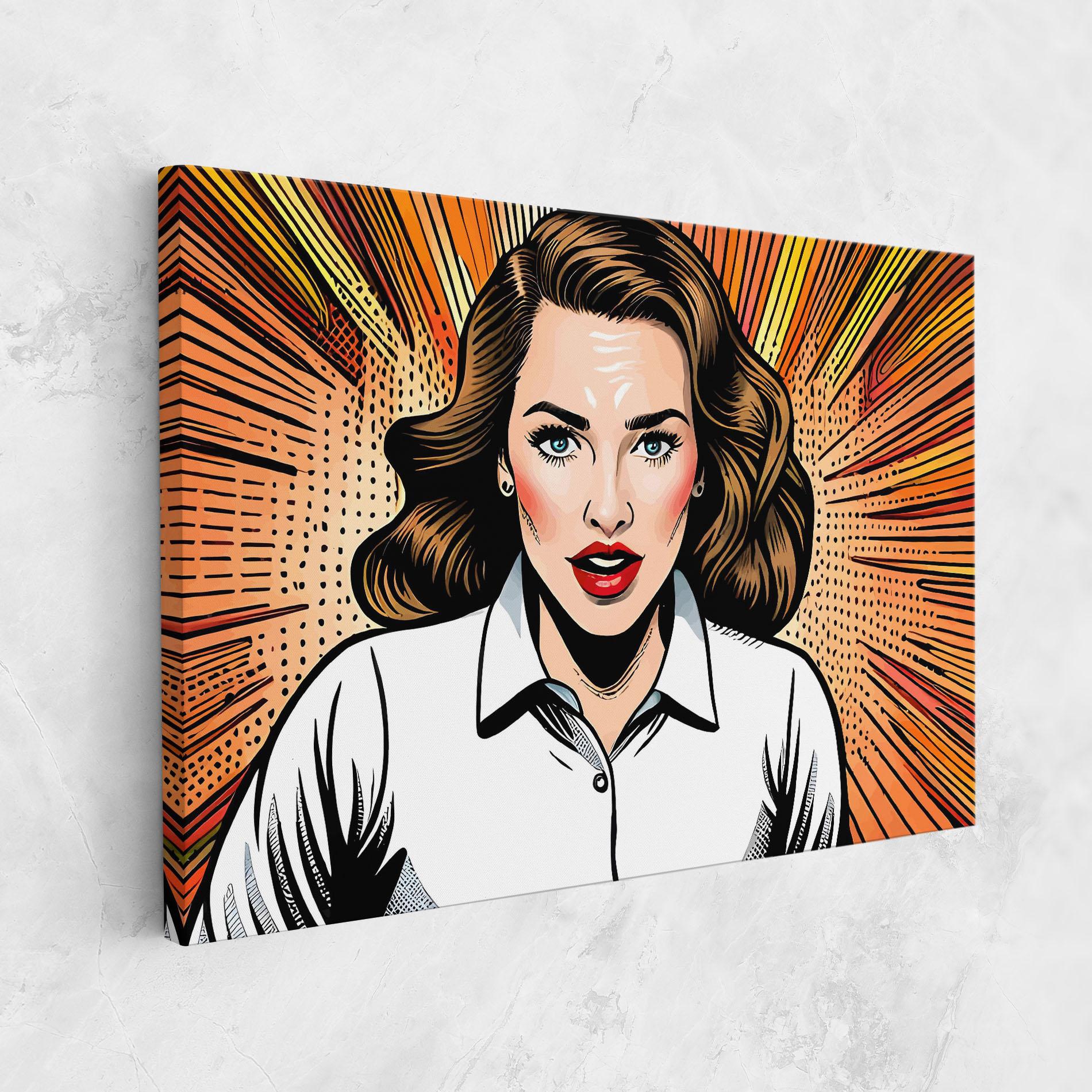 Leinwandbild Blue Eye Pop Art mockup 1