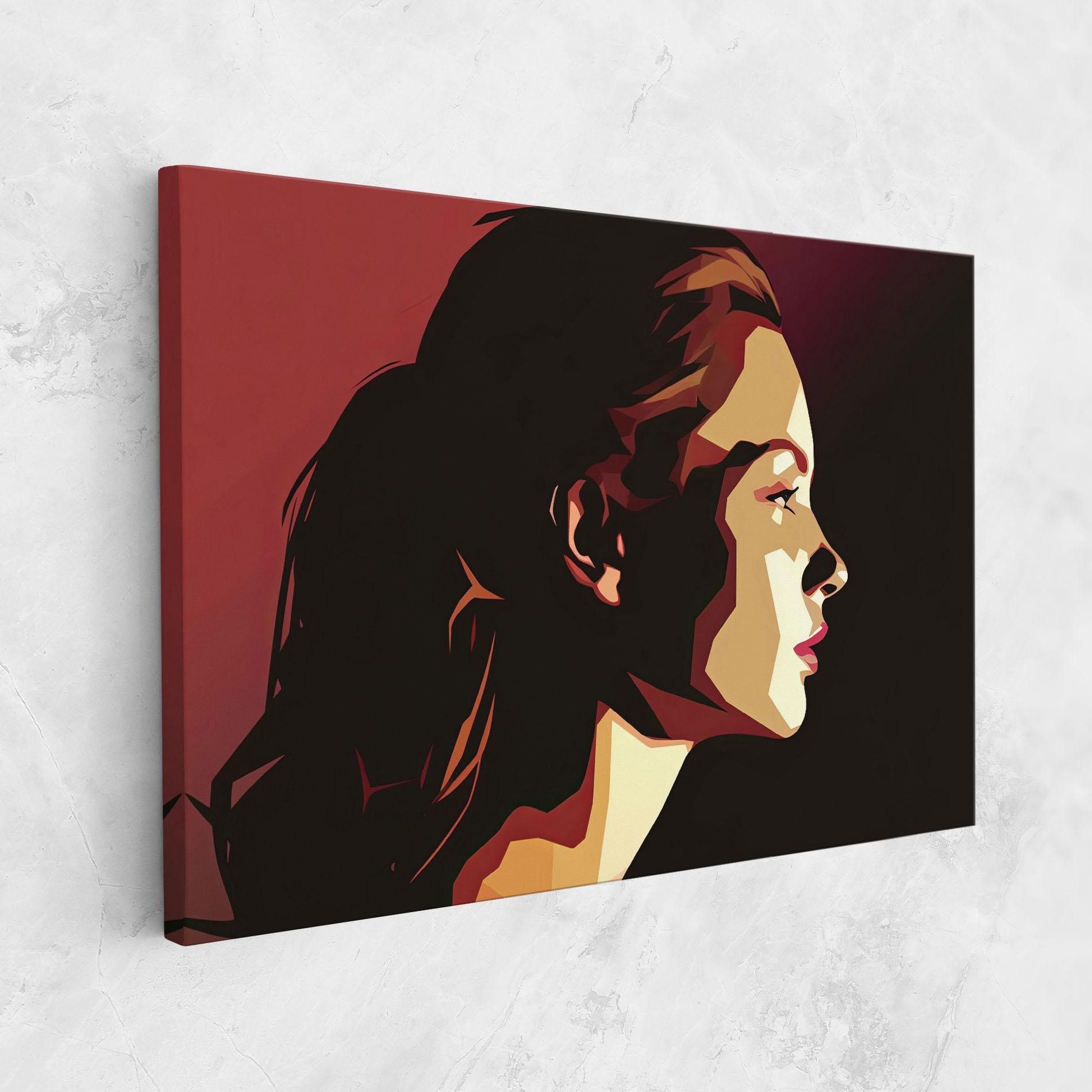 Leinwandbild Cream Red Pop Art mockup 1