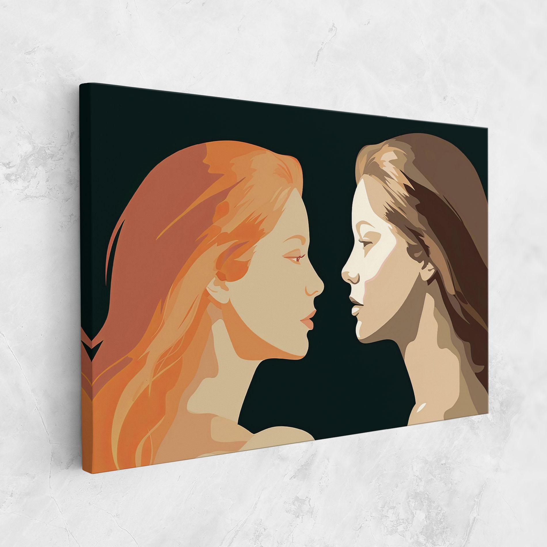 Leinwandbild Orange Pop Girl mockup 1