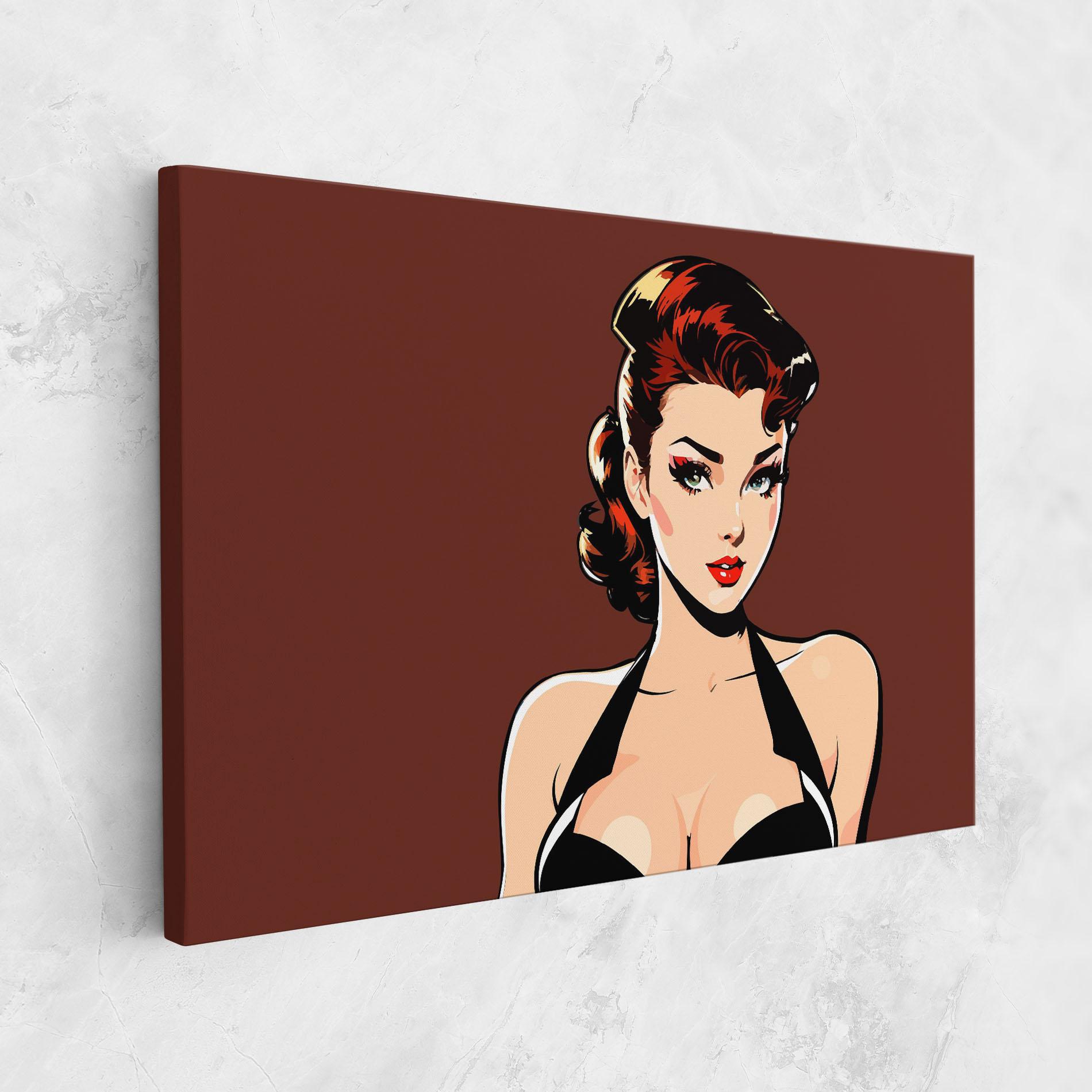 Leinwandbild Pop Beautiful Woman mockup 1