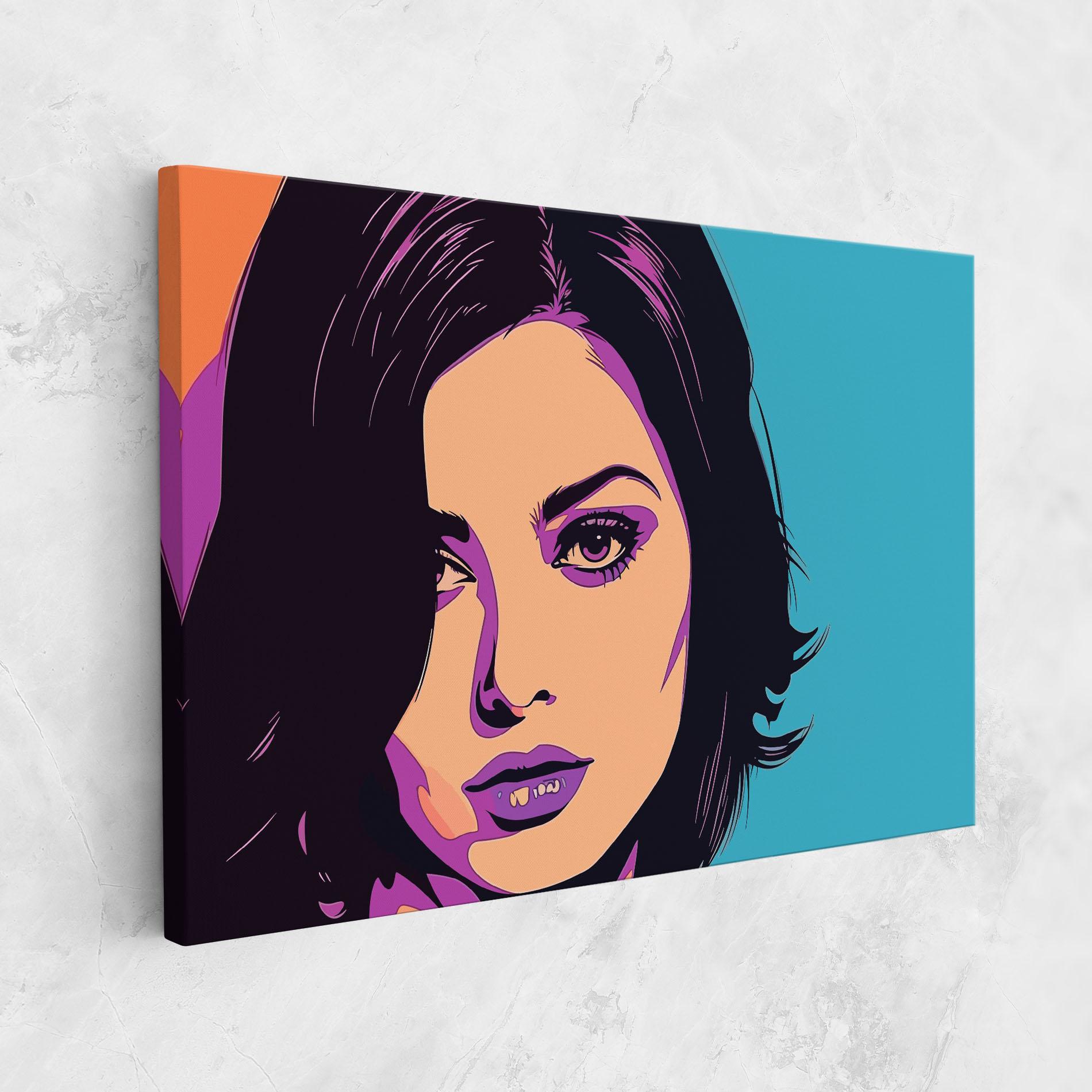 Leinwandbild Pop Purple Woman mockup 1
