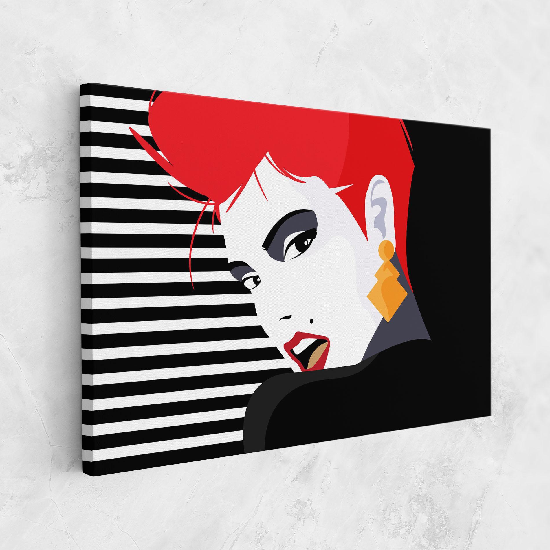 Leinwandbild Red Pop Hair mockup 1