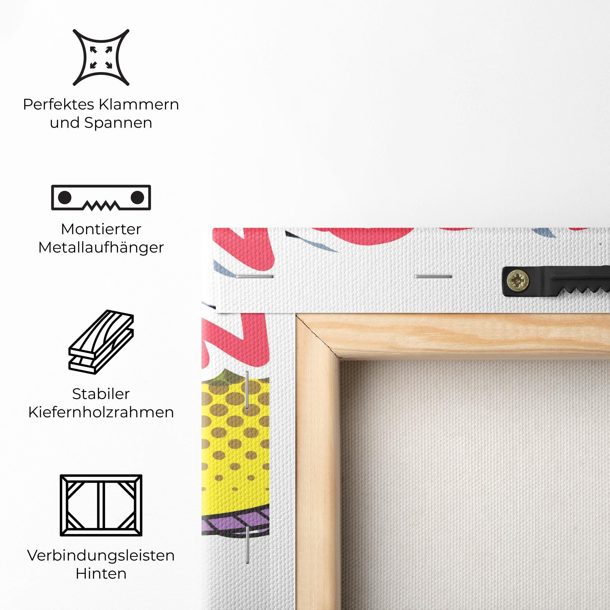 Leinwandbild Boom Pop Art mockup 5
