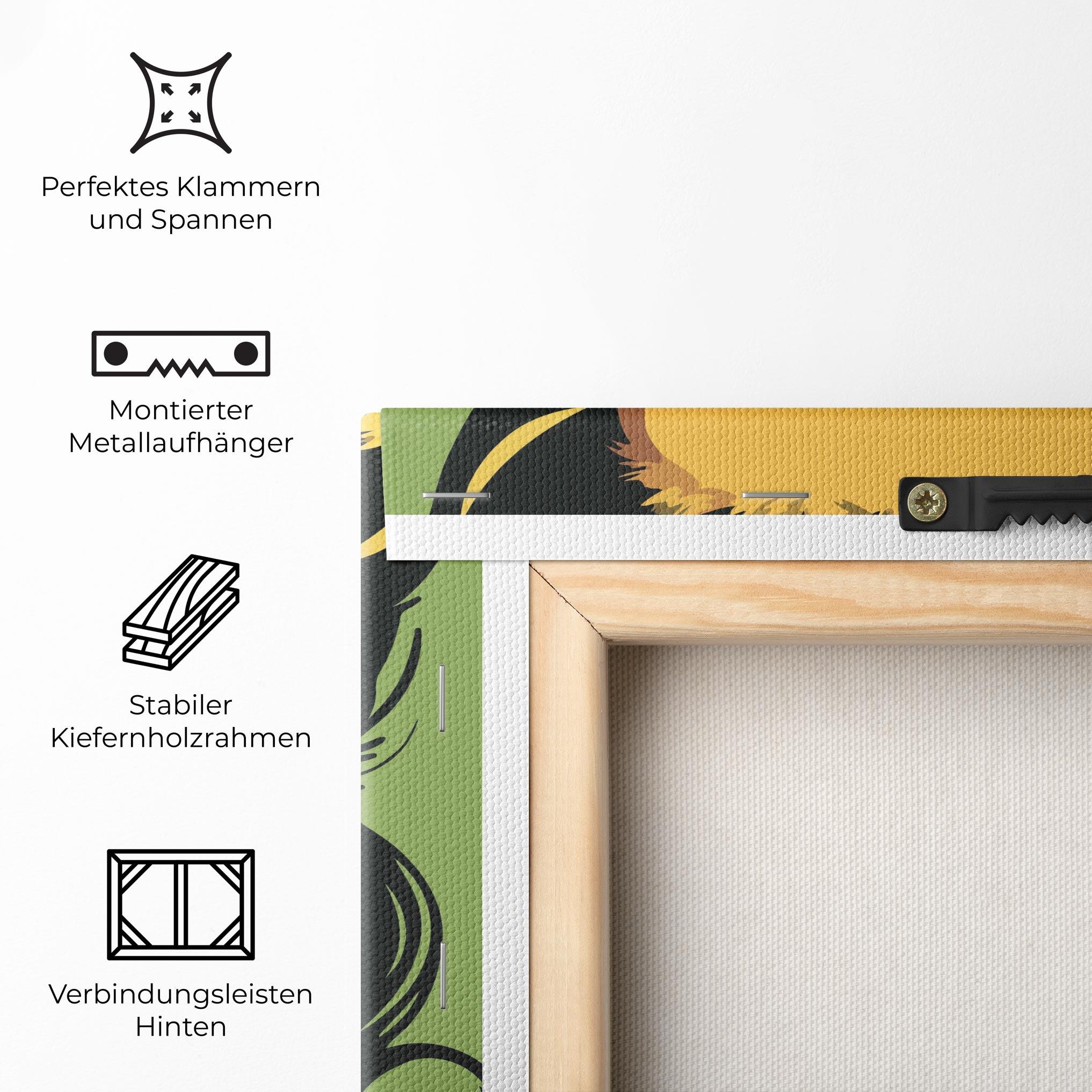 Leinwandbild Green Light Pop Lady mockup 5