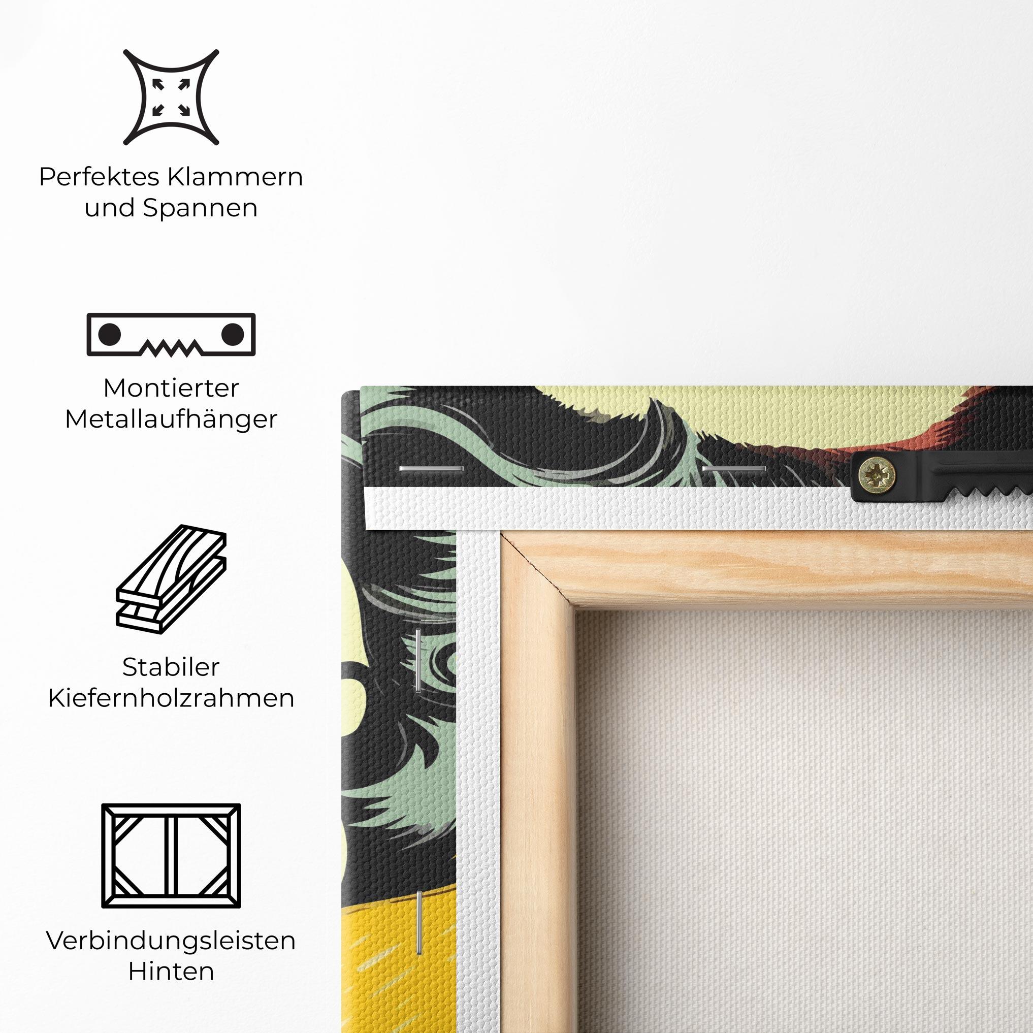 Leinwandbild Pop Art Pretty Lady mockup 5