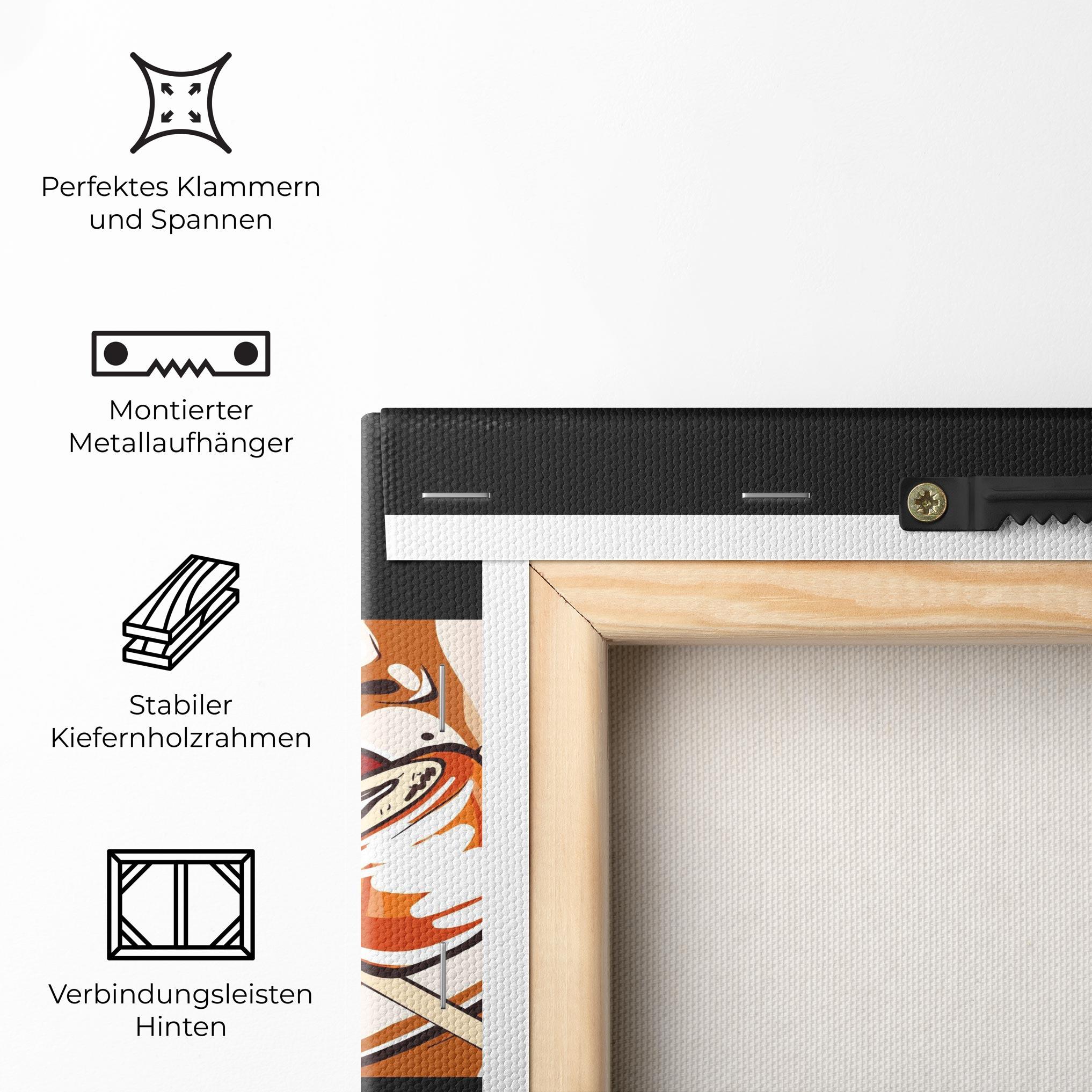 Leinwandbild Pop Art Sushi mockup 5