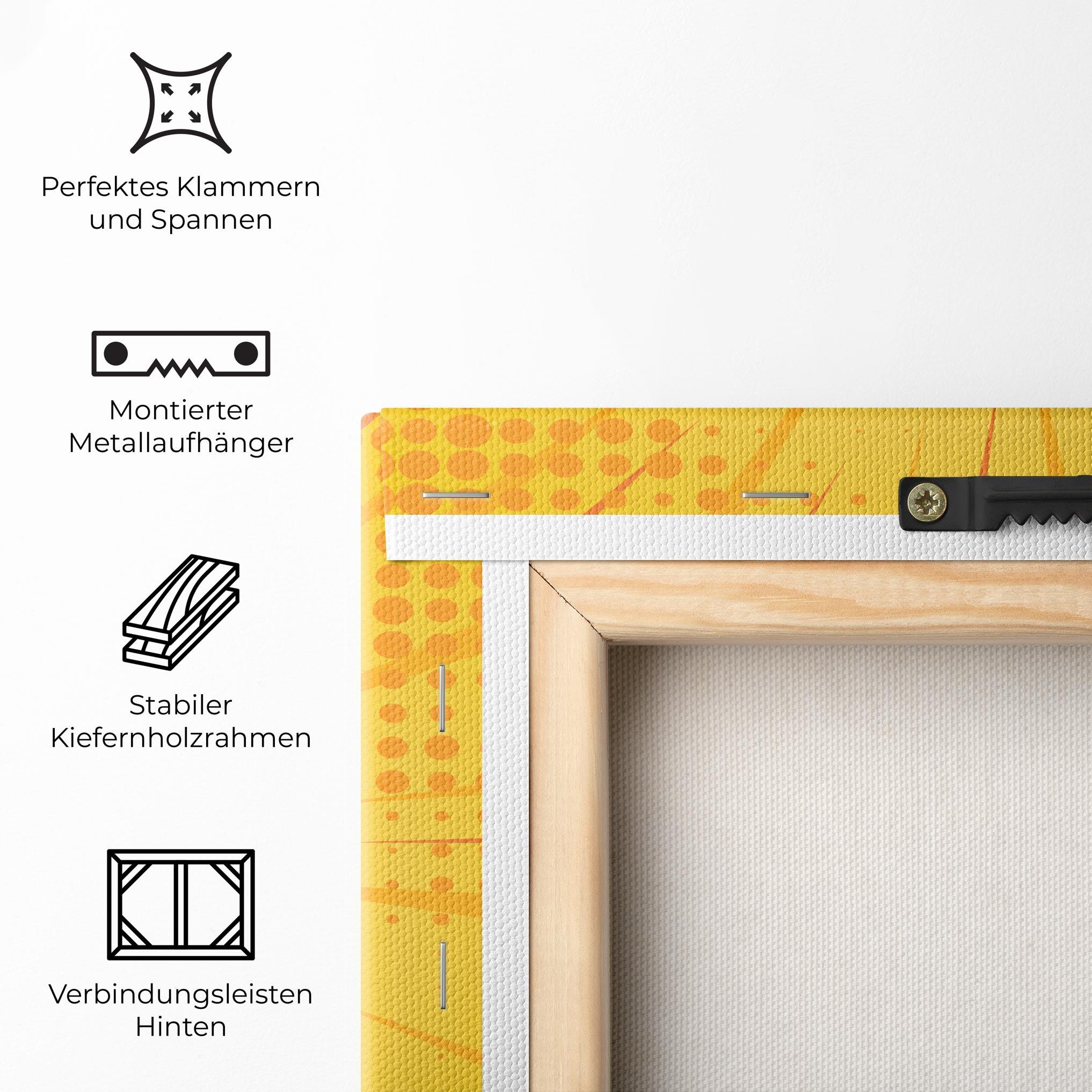 Leinwandbild Surprised Blonde Lady mockup 5