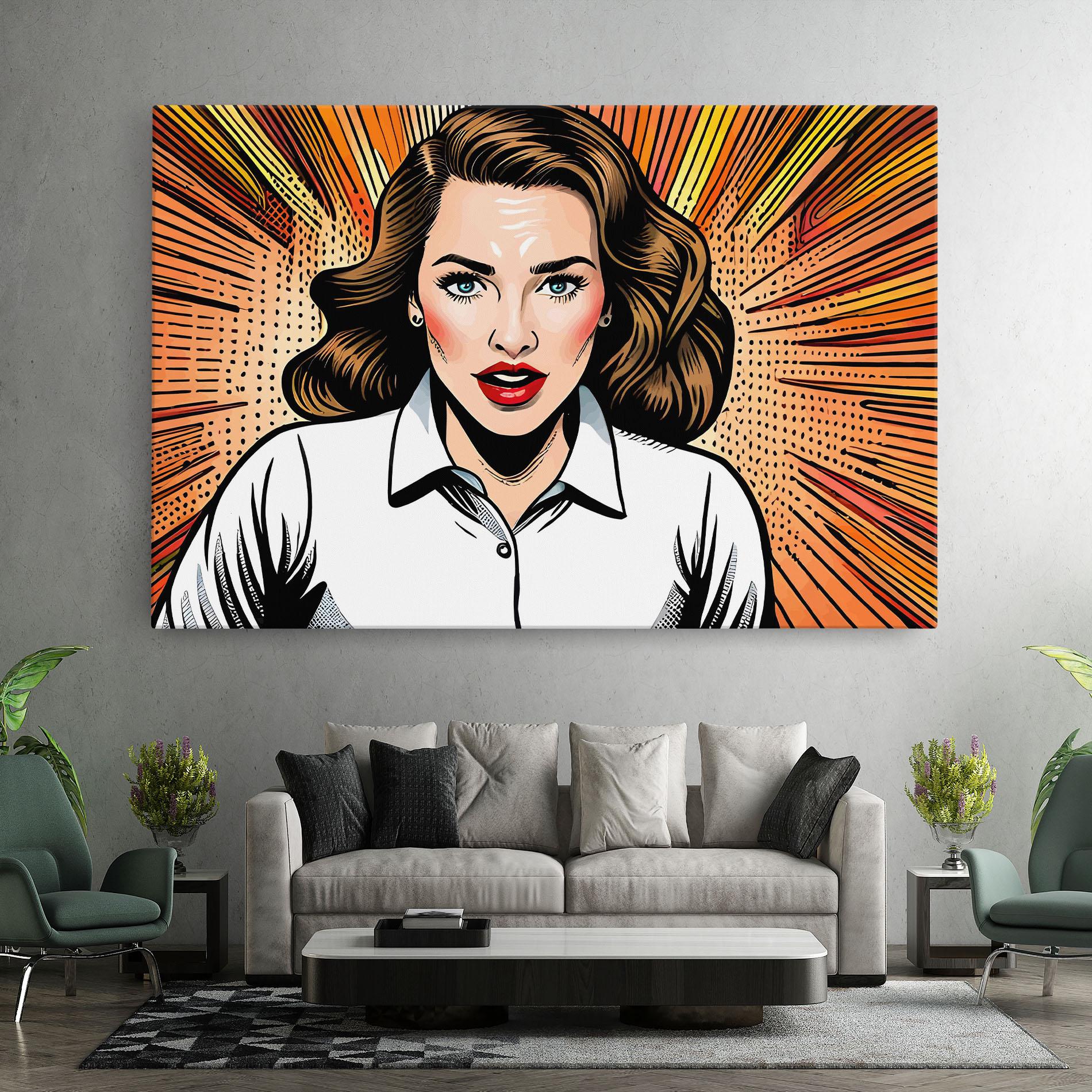 Leinwandbild Blue Eye Pop Art mockup 7