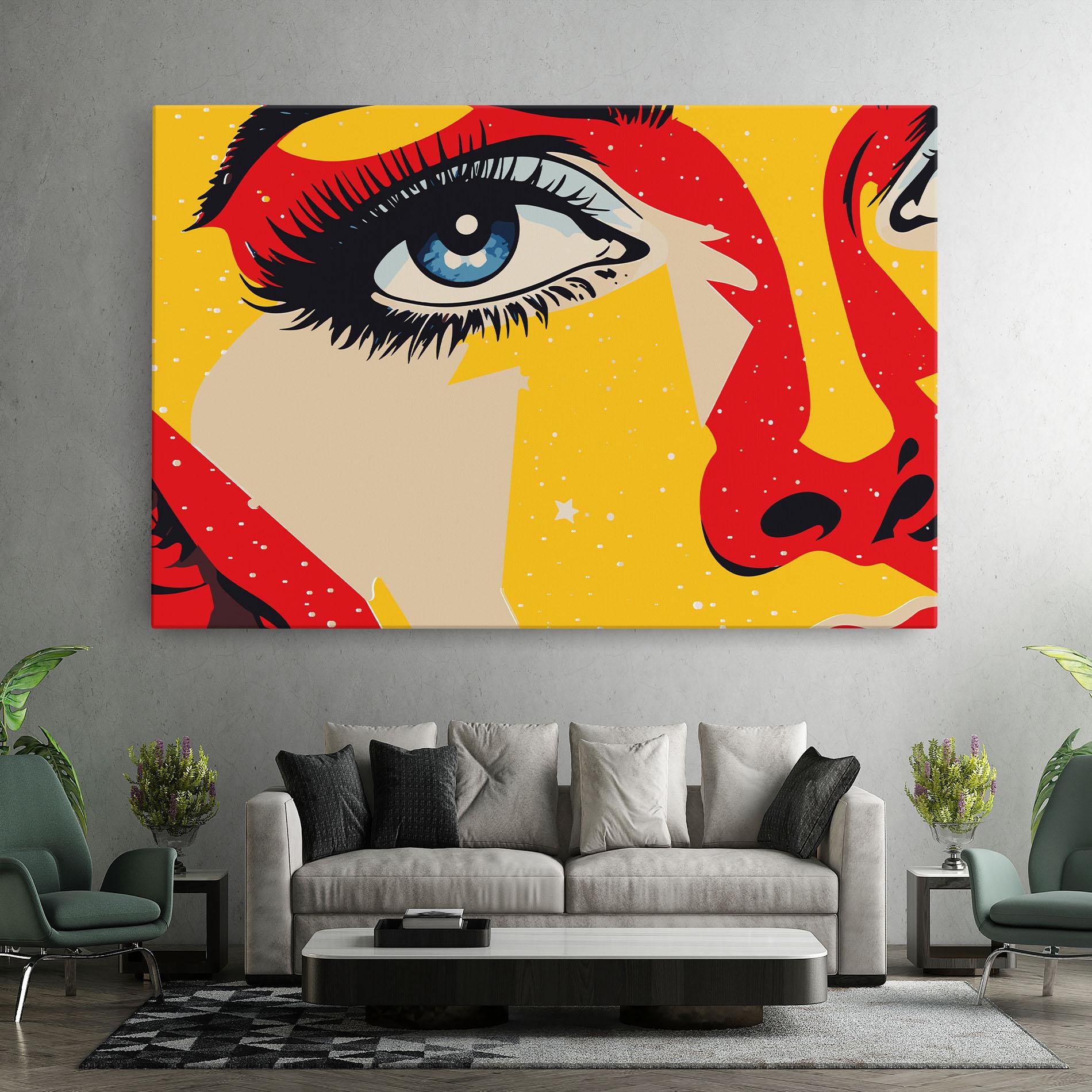 Leinwandbild Blue Pop Eye mockup 7