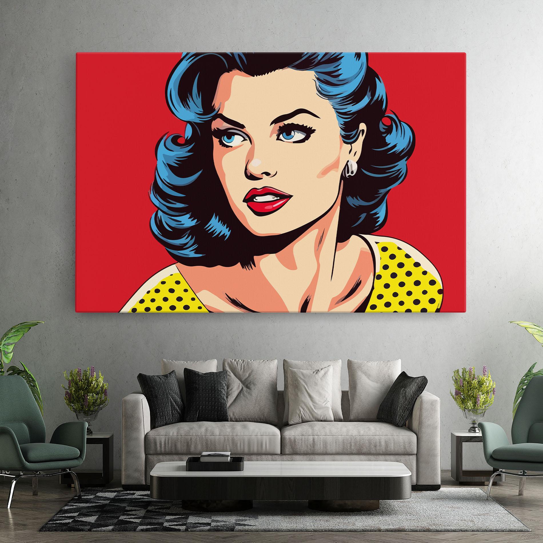 Leinwandbild Blue Pop Eyes mockup 7