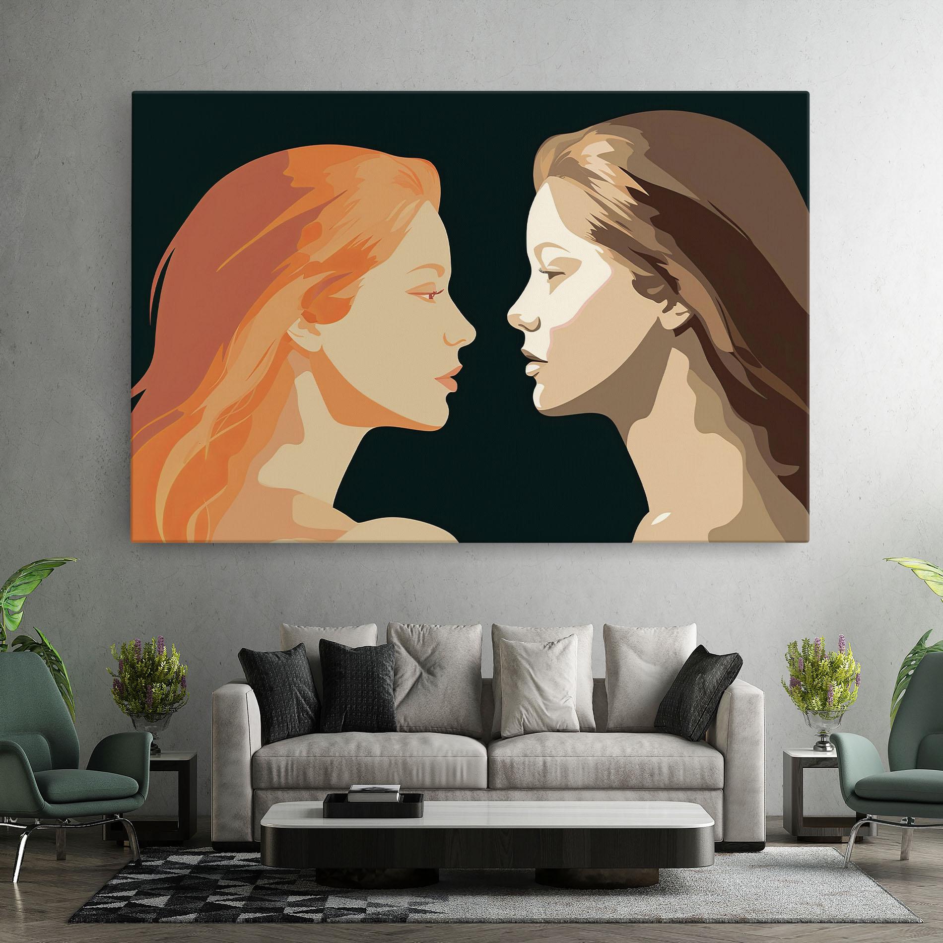 Leinwandbild Orange Pop Girl mockup 7