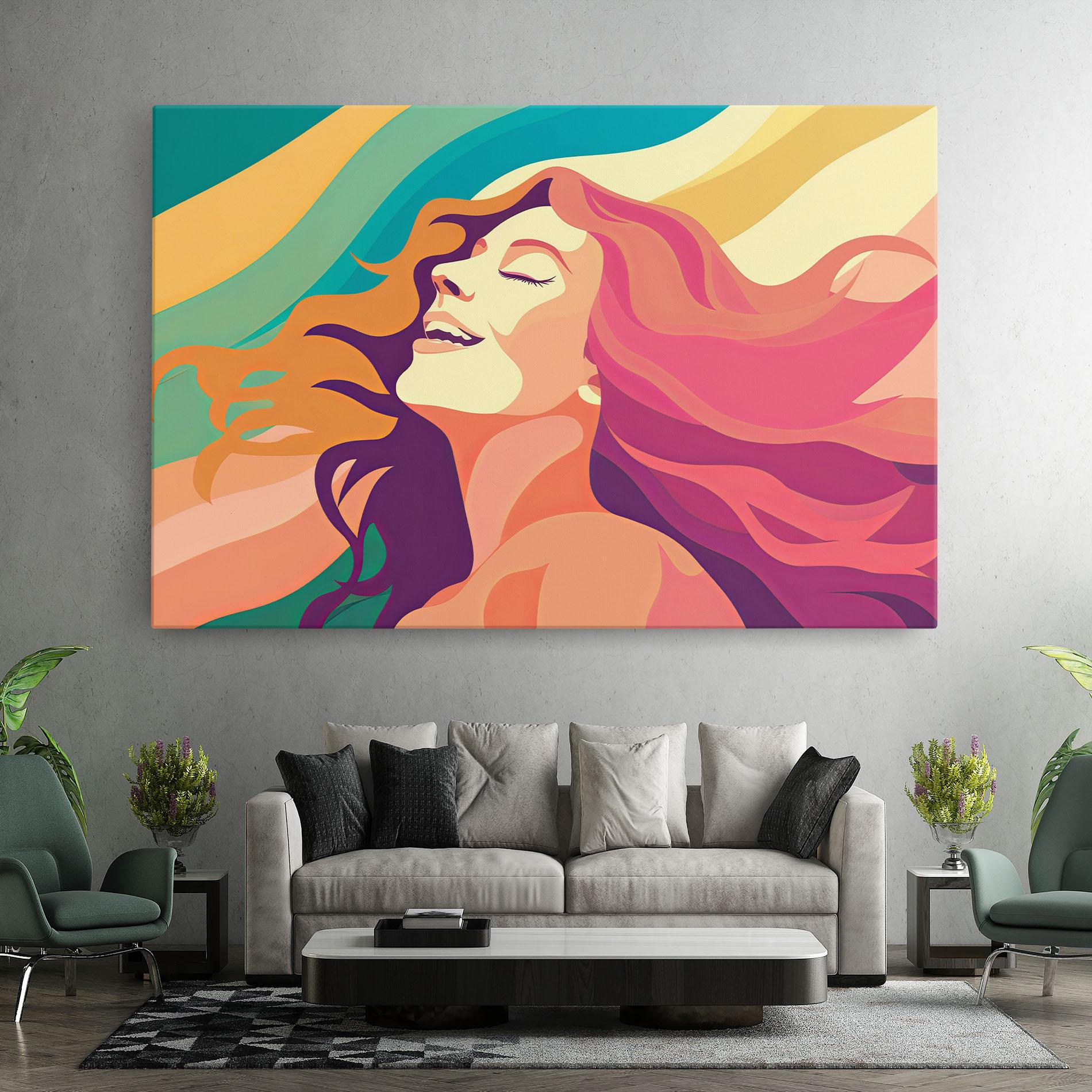 Leinwandbild Pink Pop Hair mockup 7