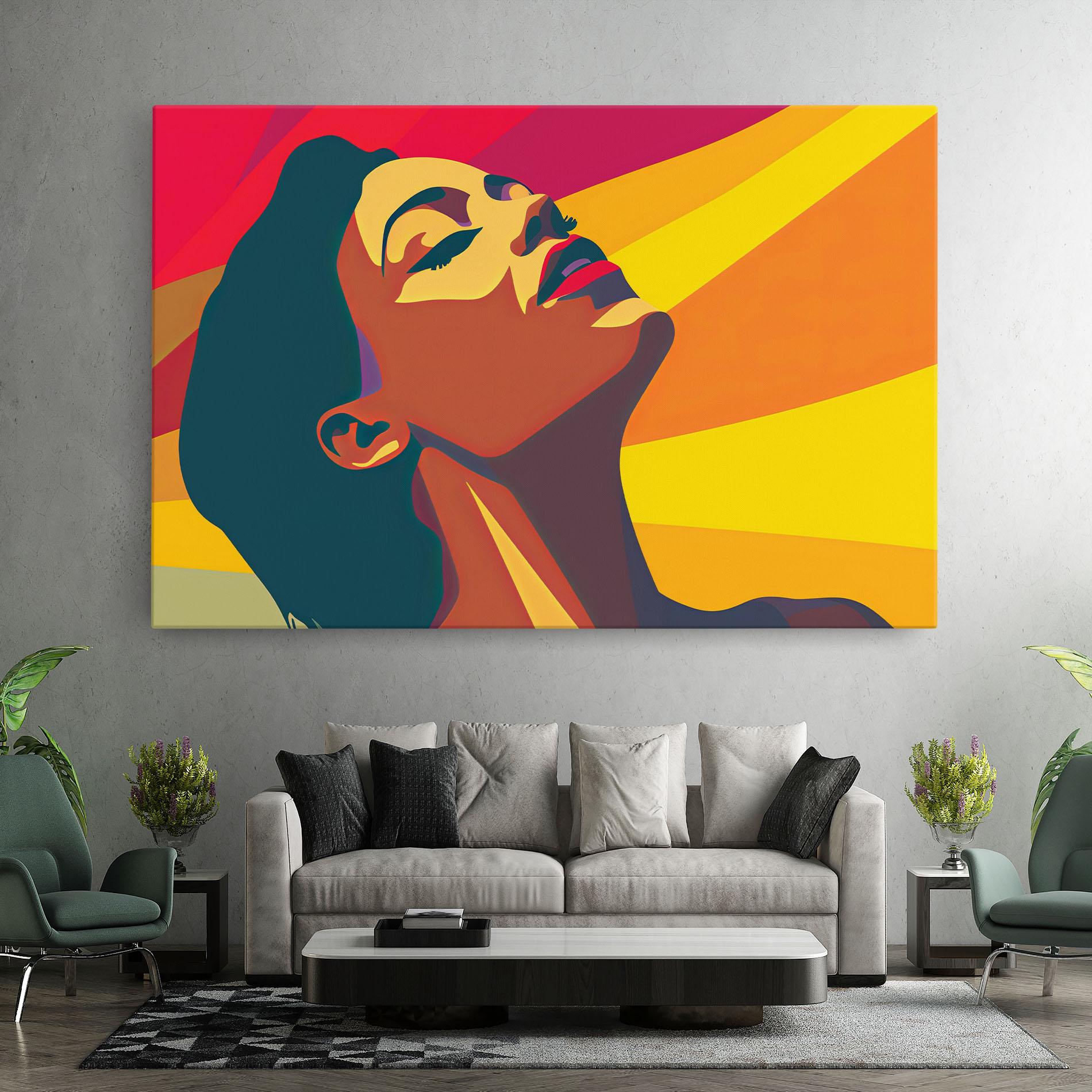 Leinwandbild Pop Female Color mockup 7