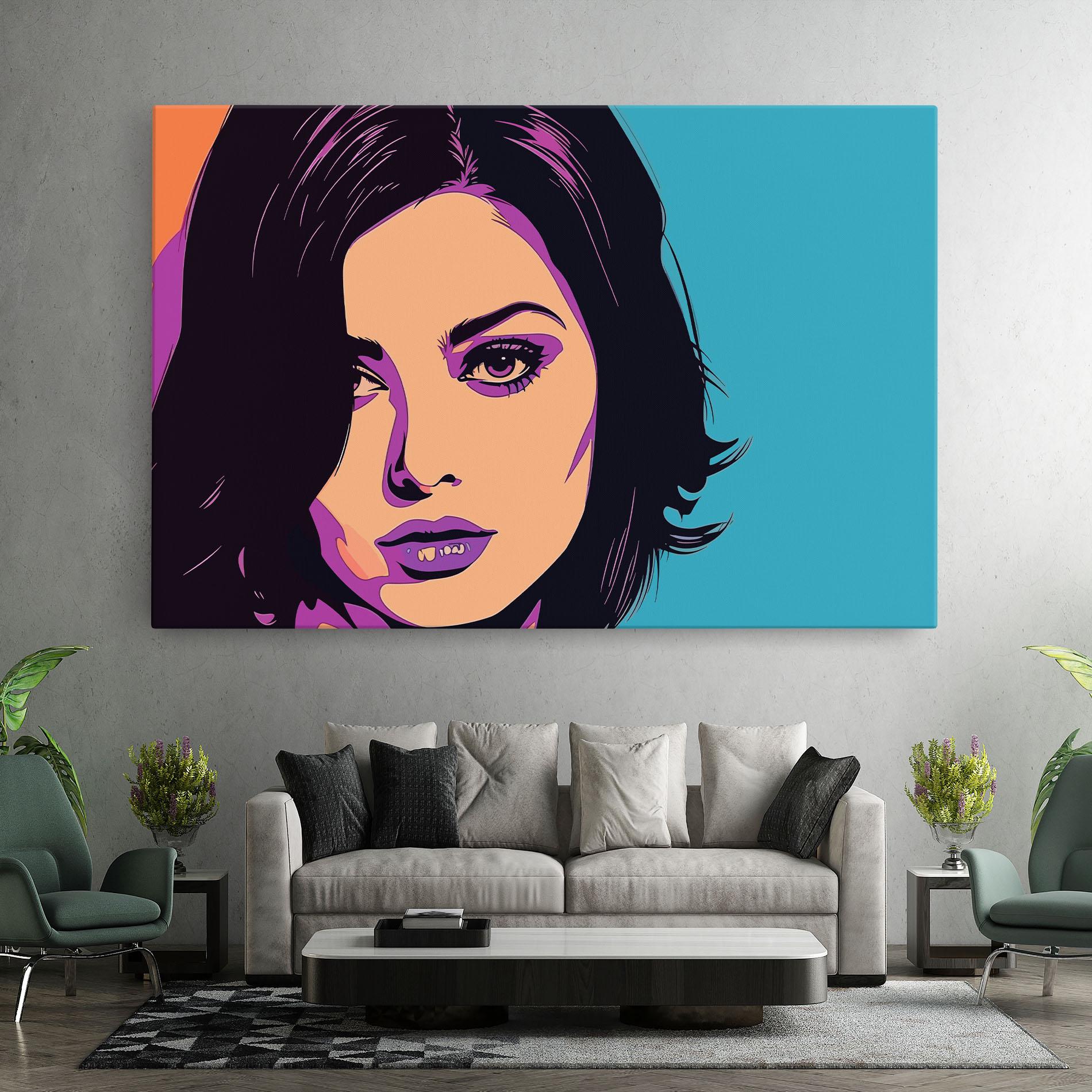 Leinwandbild Pop Purple Woman mockup 7