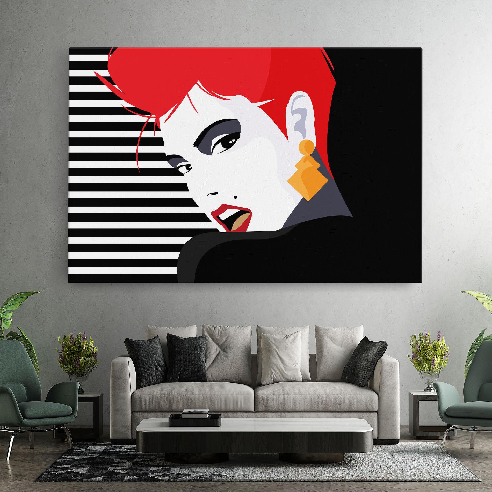 Leinwandbild Red Pop Hair mockup 7