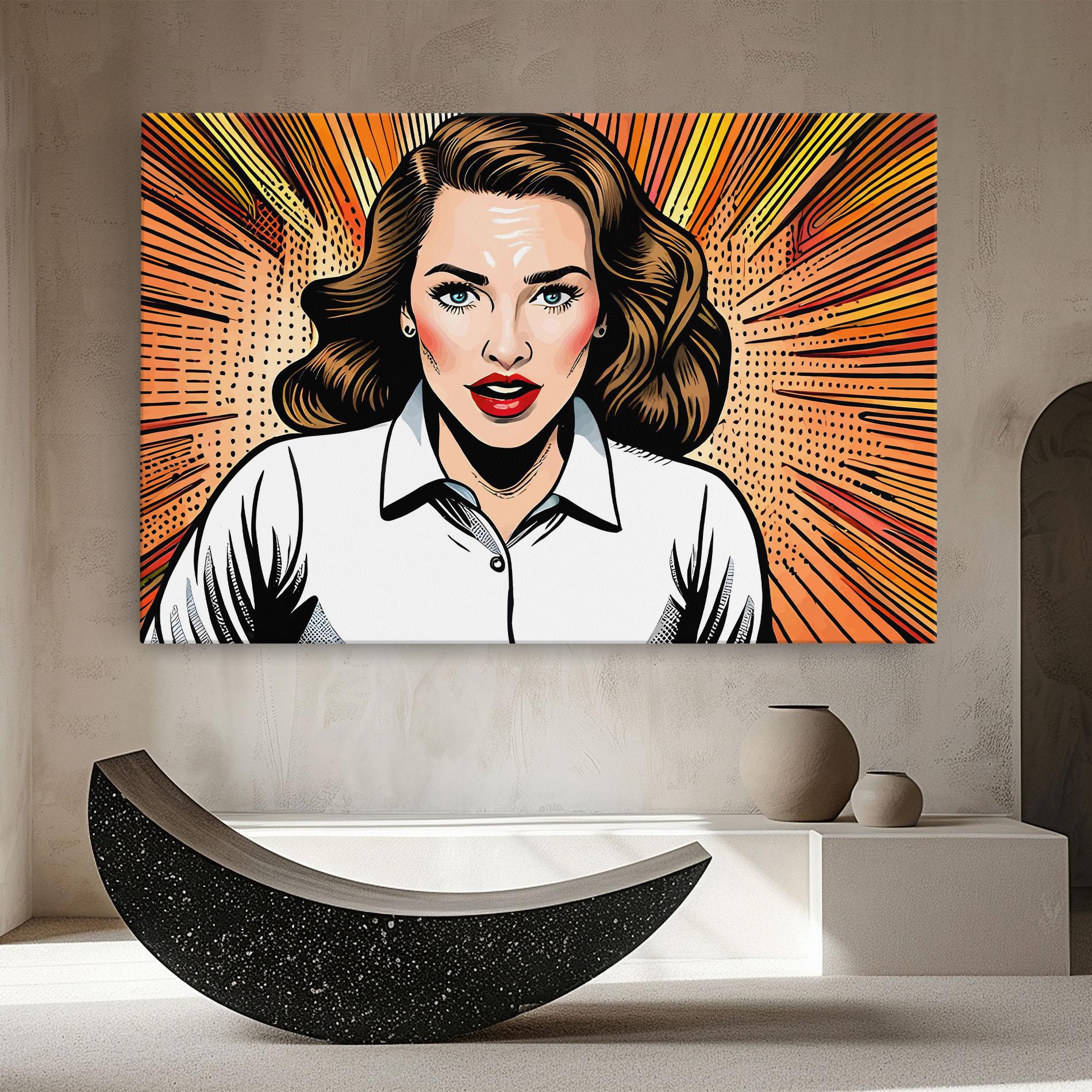 Leinwandbild Blue Eye Pop Art mockup 8