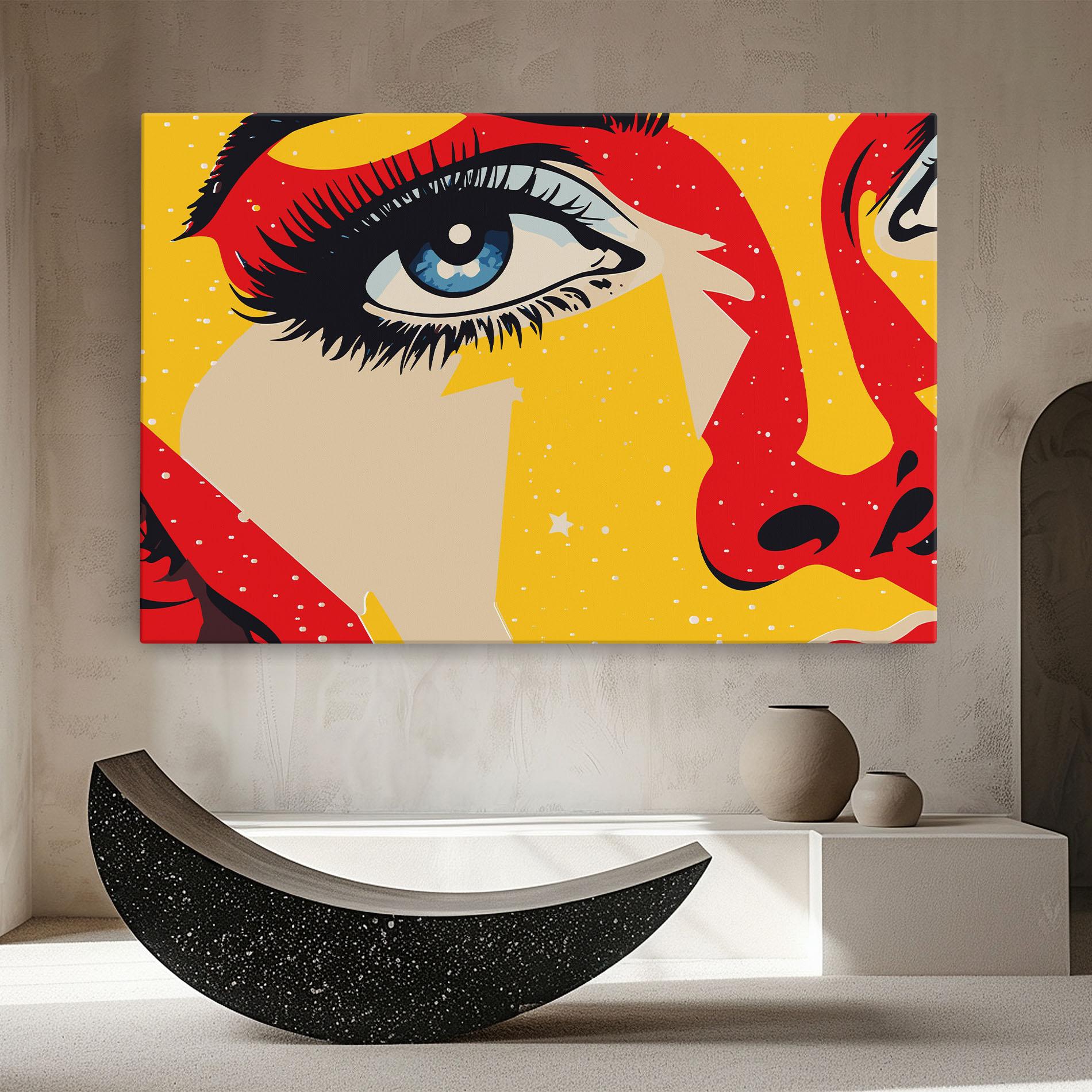 Leinwandbild Blue Pop Eye mockup 8