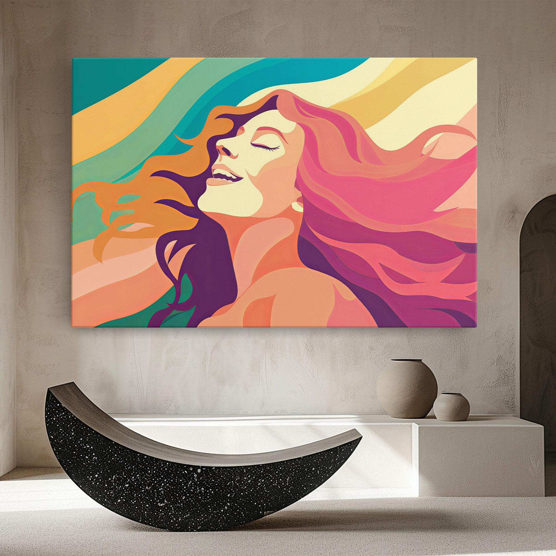 Leinwandbild Pink Pop Hair mockup 8