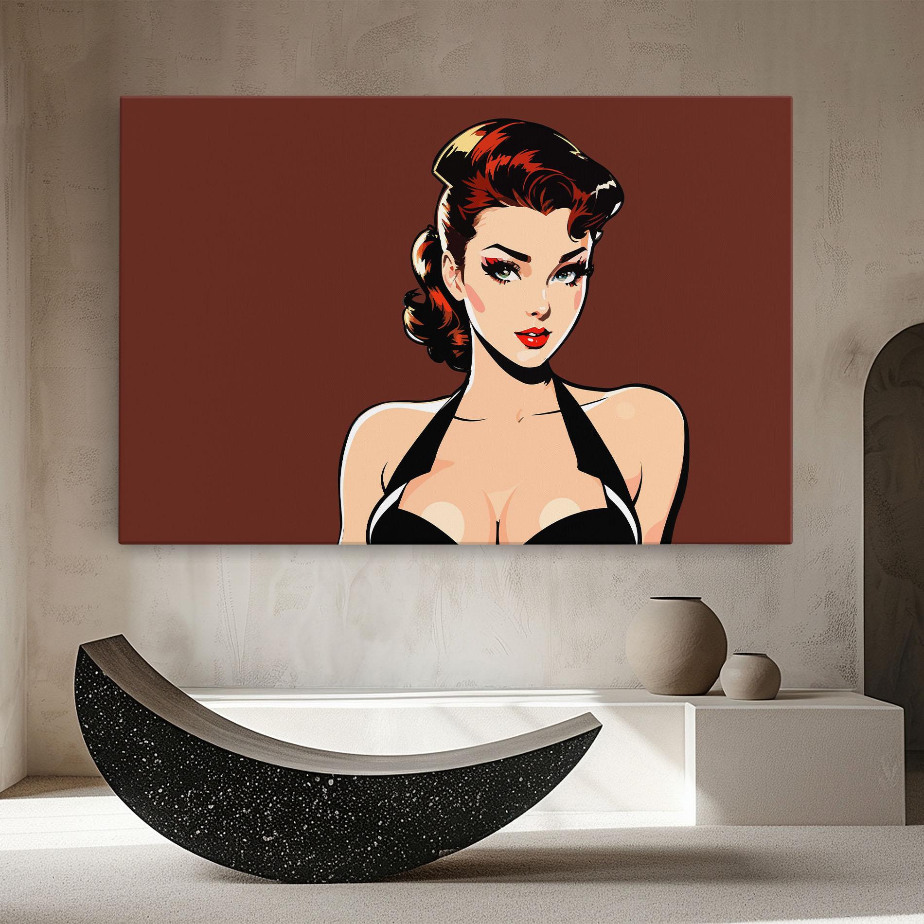 Leinwandbild Pop Beautiful Woman mockup 8