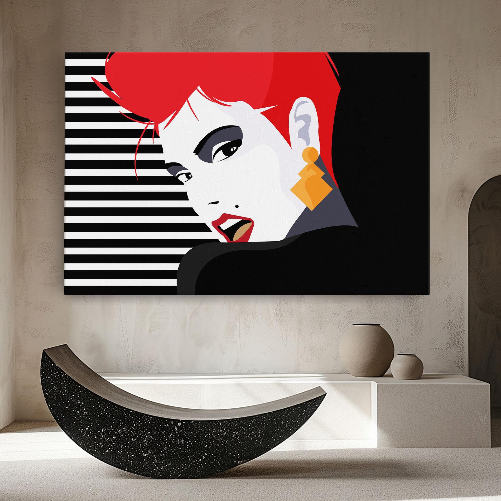 Leinwandbild Red Pop Hair mockup 8