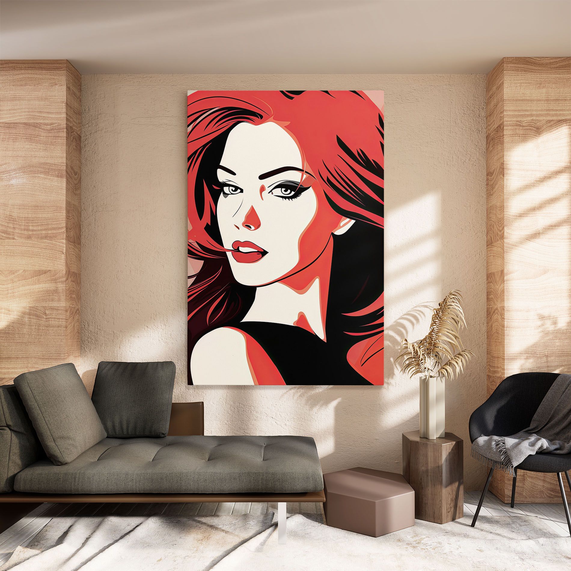 Red Hair Pop Art mockup 8
