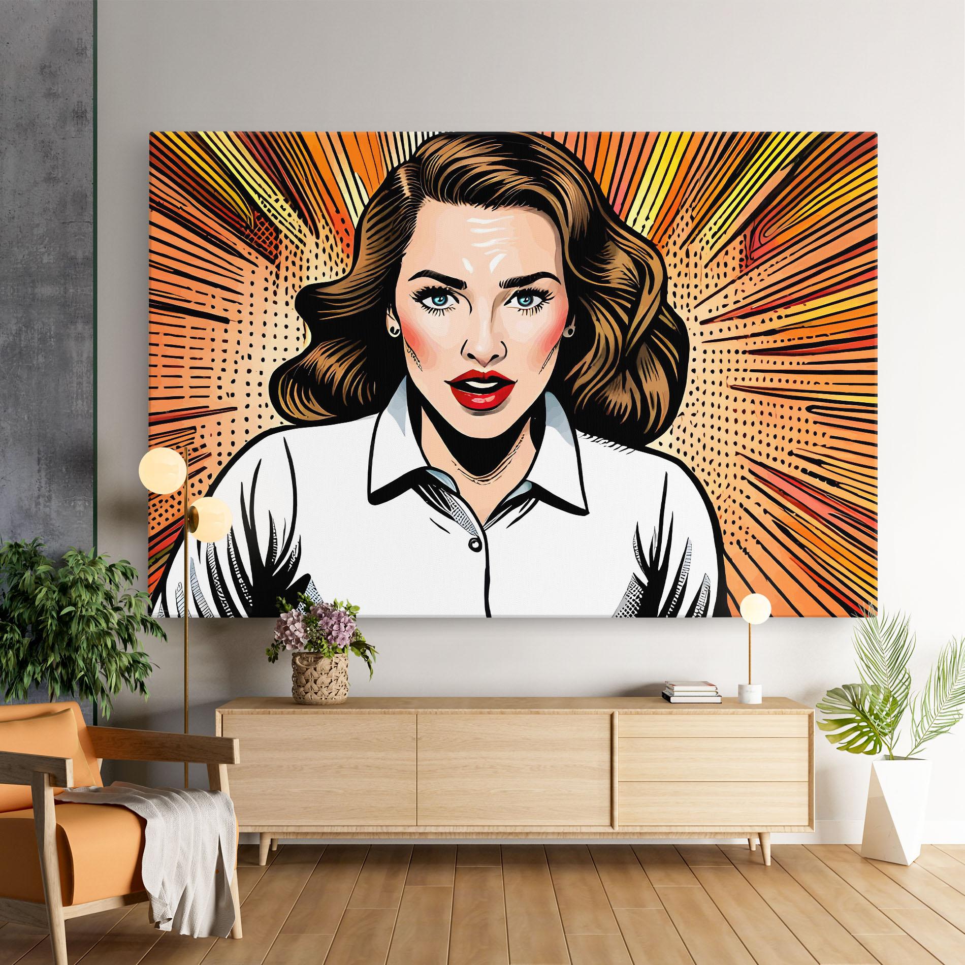 Leinwandbild Blue Eye Pop Art mockup 9