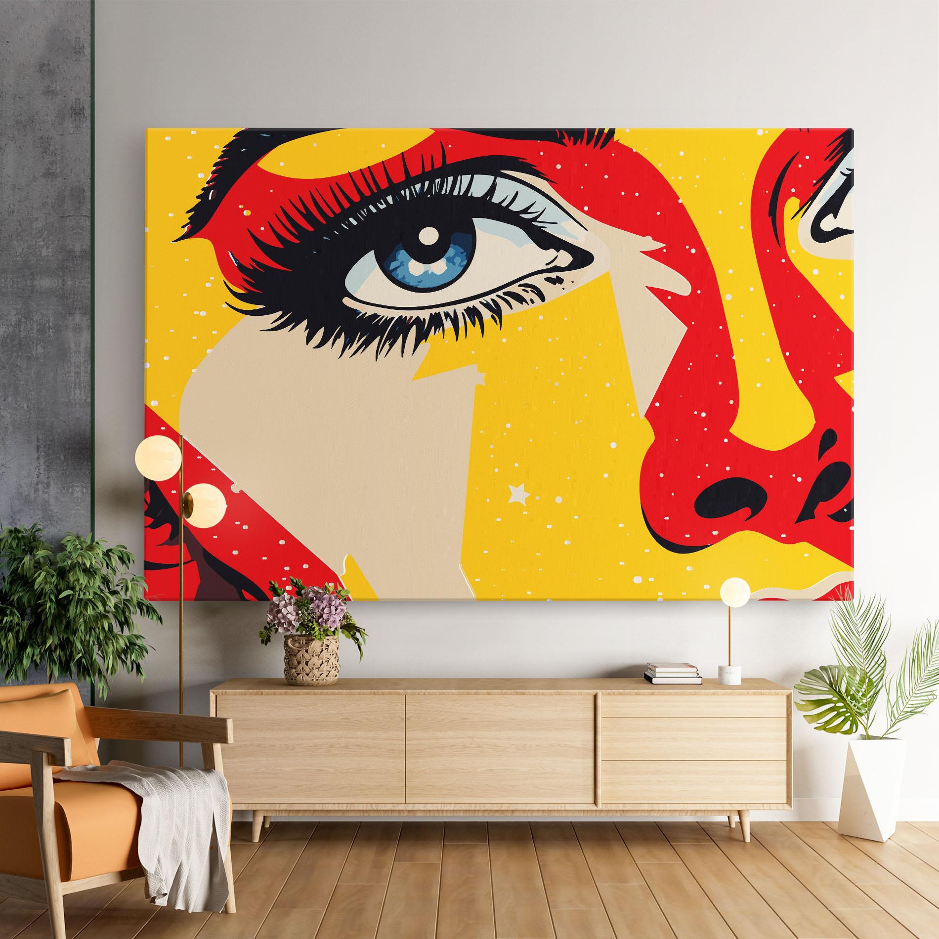 Leinwandbild Blue Pop Eye mockup 9