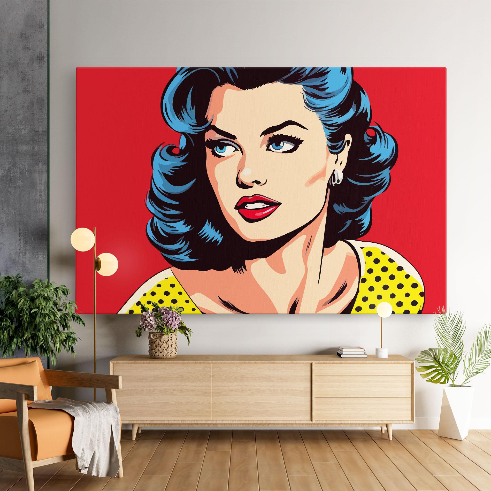 Leinwandbild Blue Pop Eyes mockup 9