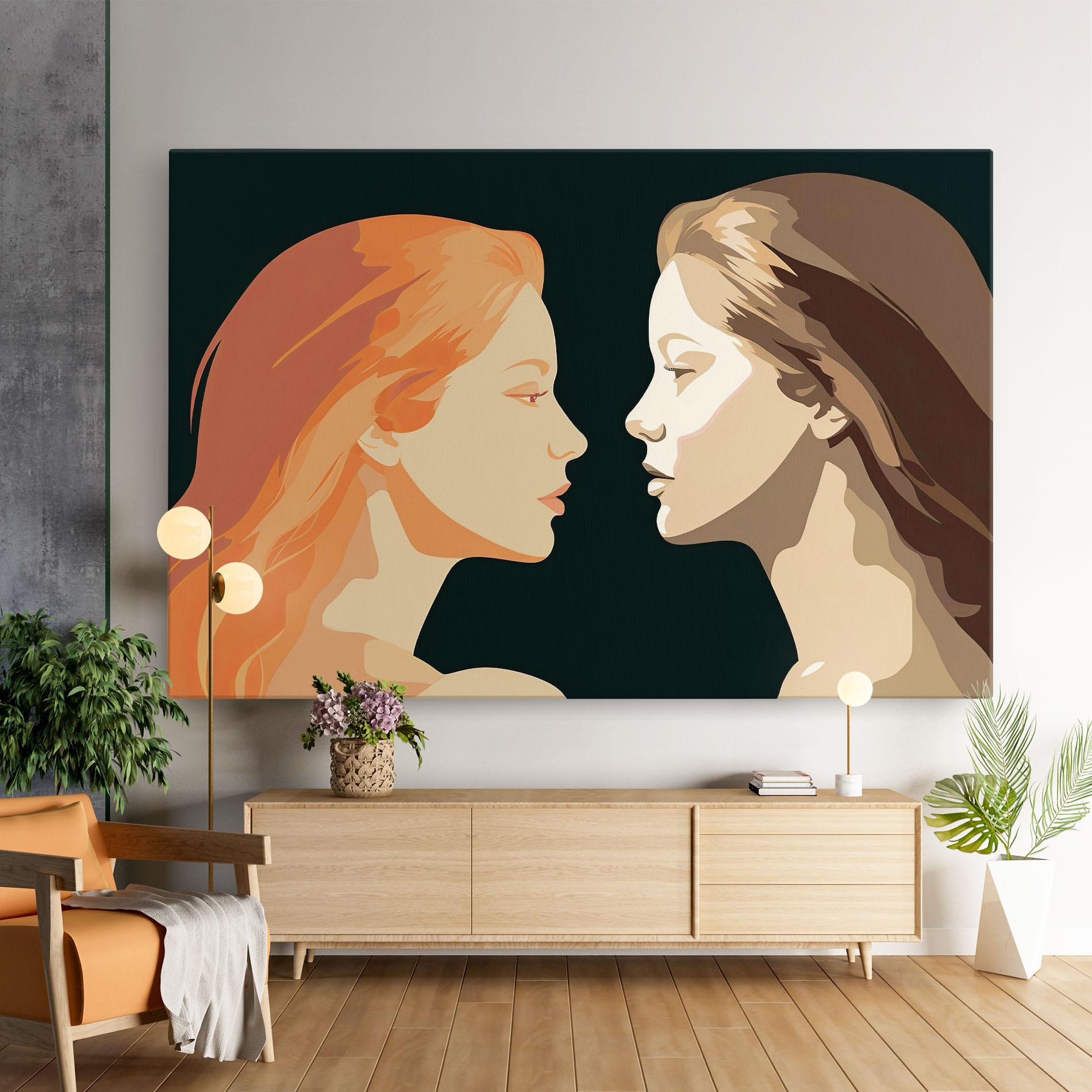 Leinwandbild Orange Pop Girl mockup 9