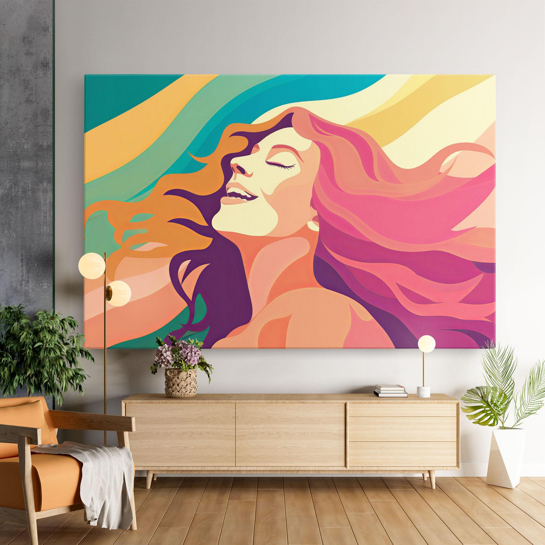 Leinwandbild Pink Pop Hair mockup 9