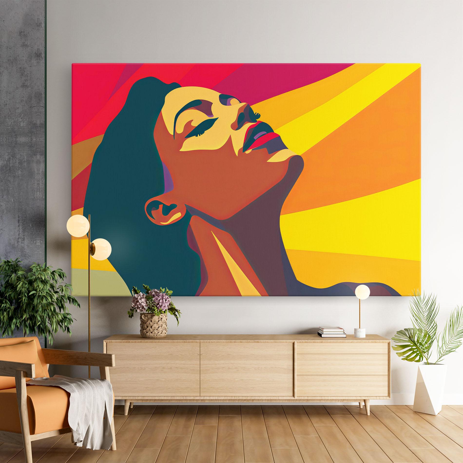 Leinwandbild Pop Female Color mockup 9