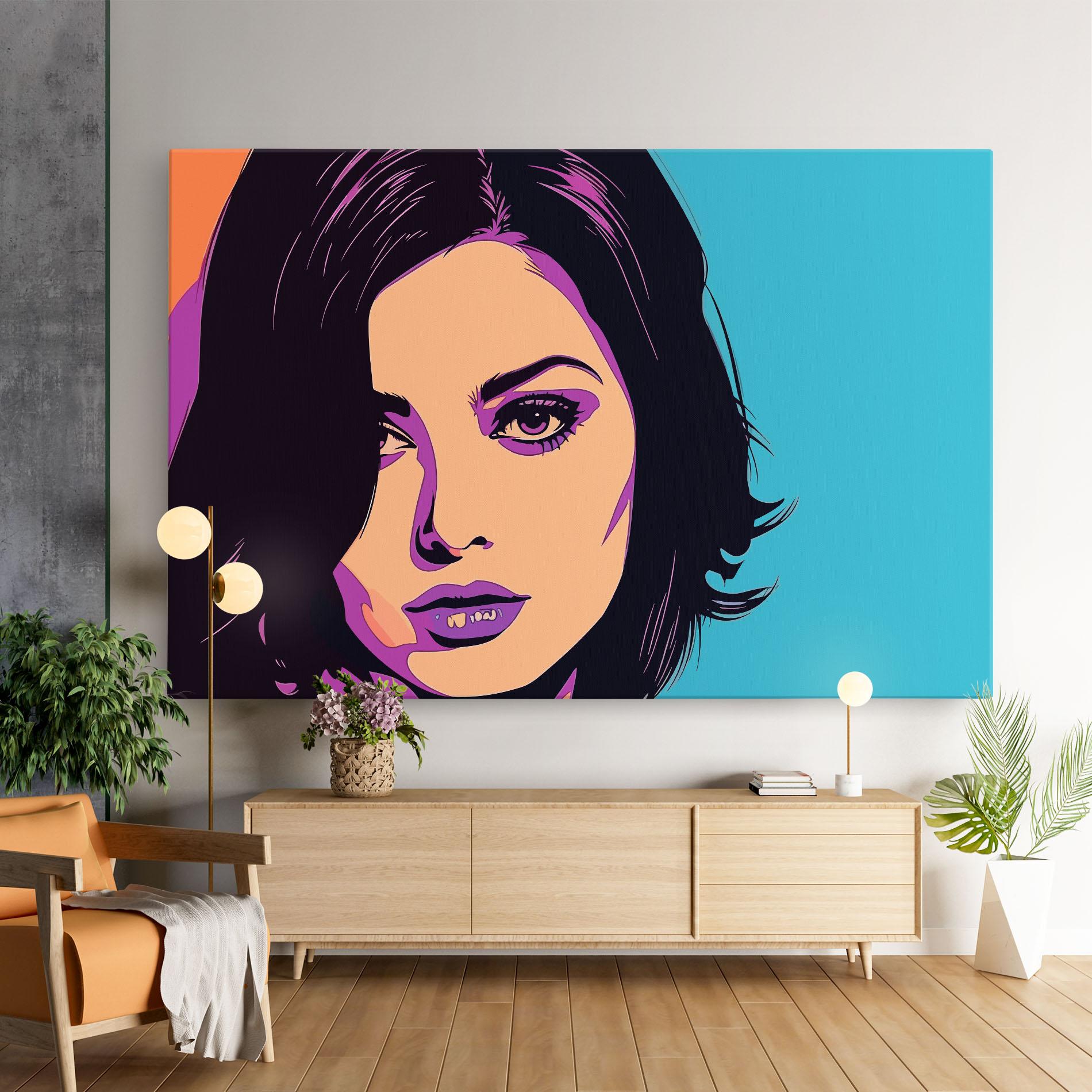 Leinwandbild Pop Purple Woman mockup 9