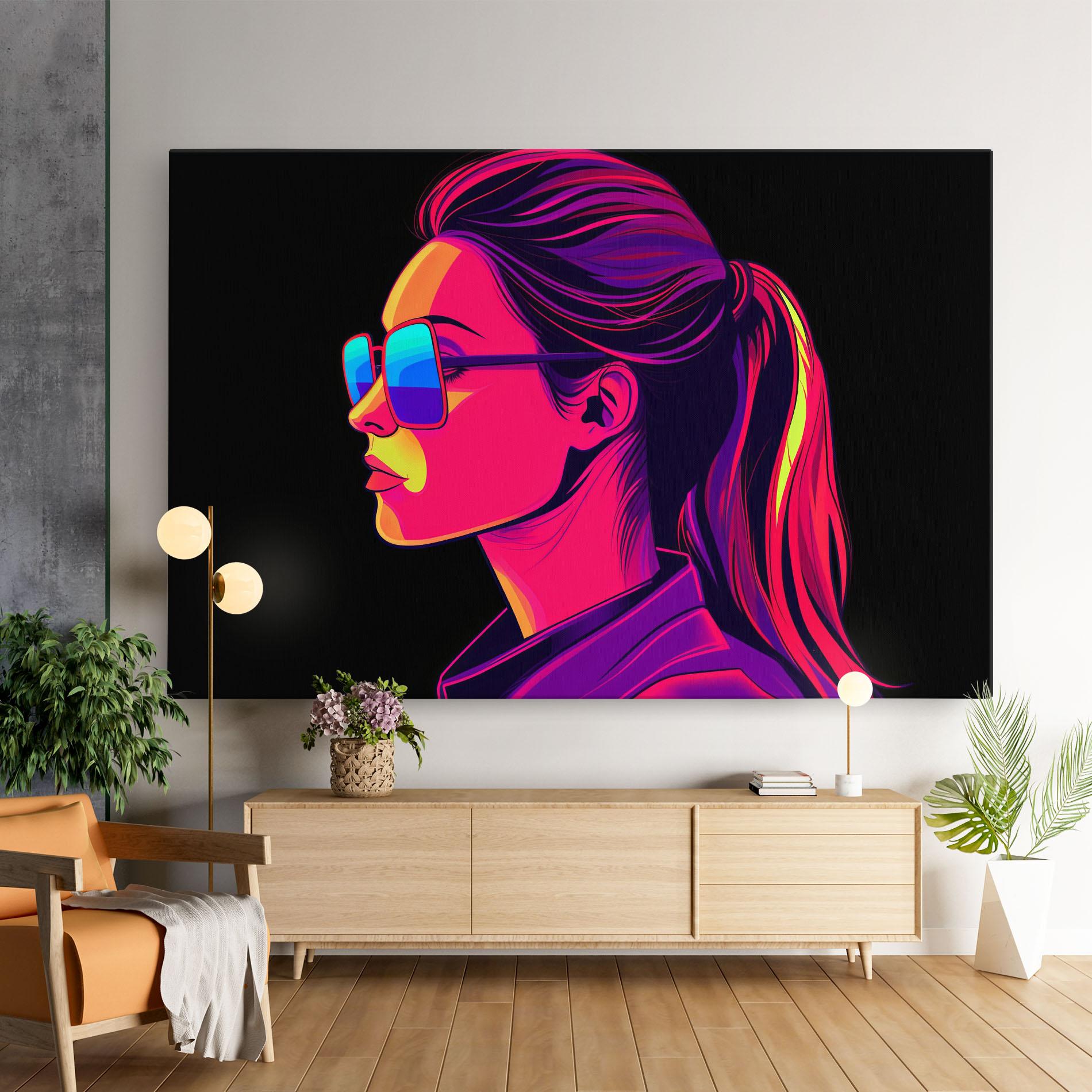 Leinwandbild Purple Pop Hair mockup 9