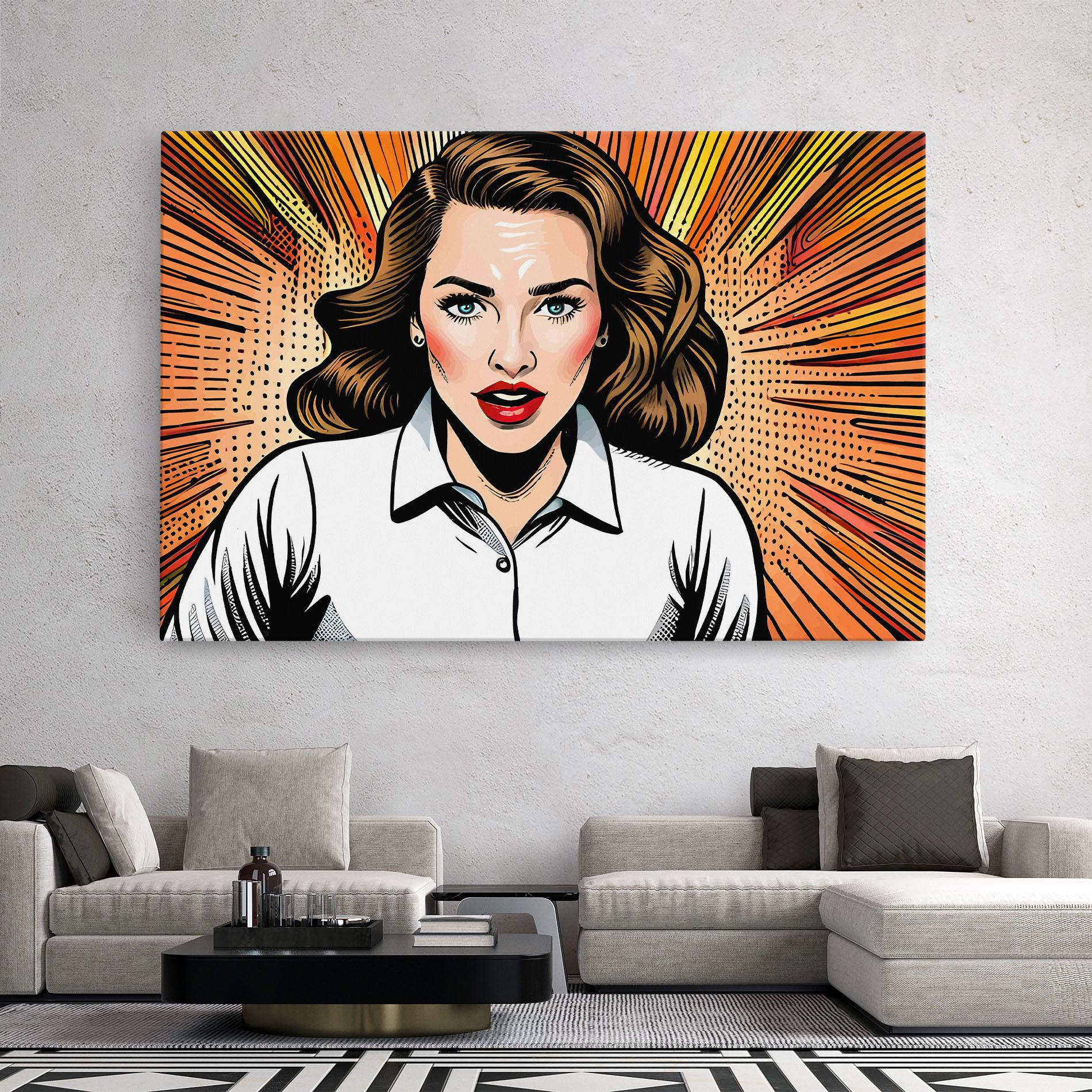 Leinwandbild Blue Eye Pop Art mockup 2