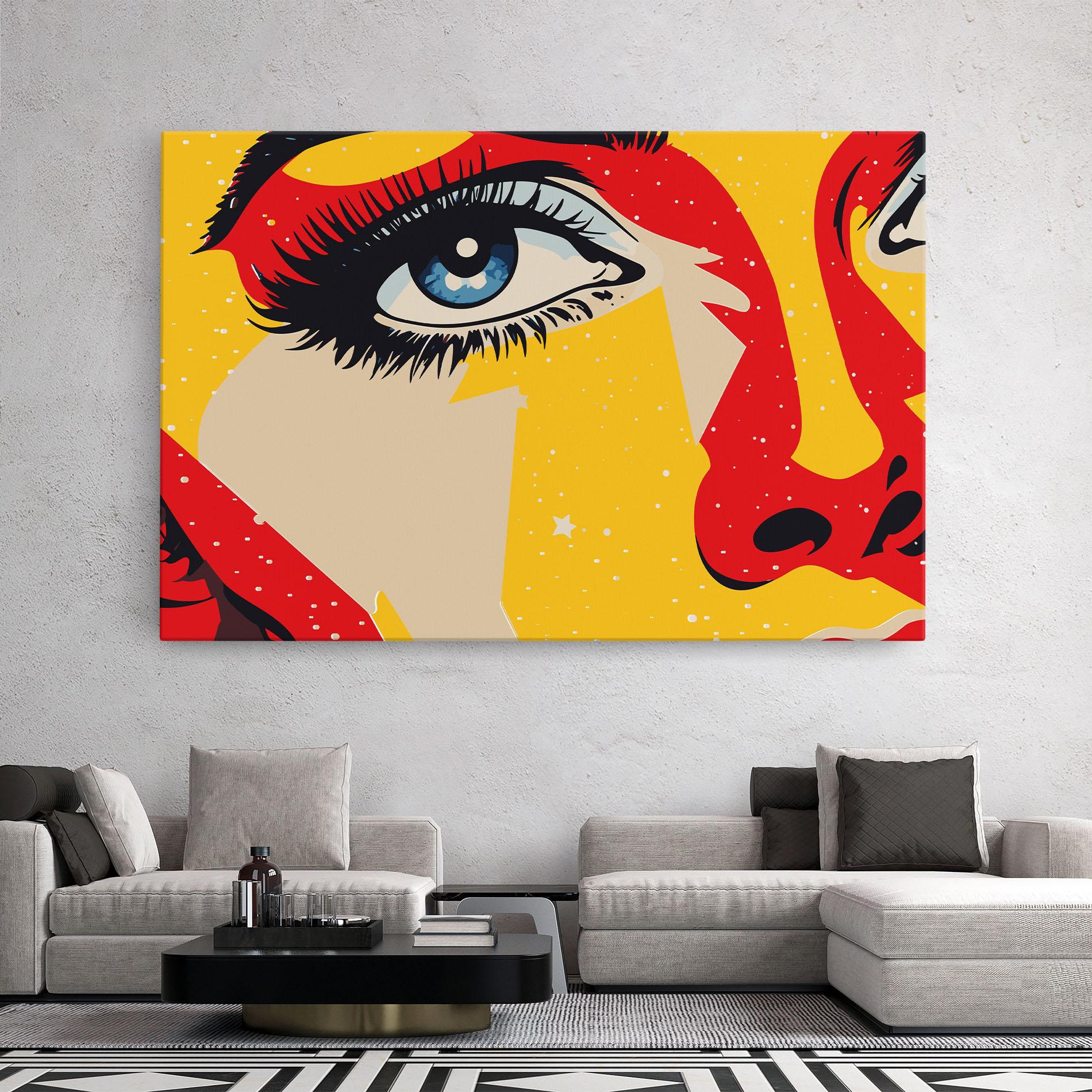 Leinwandbild Blue Pop Eye mockup 2