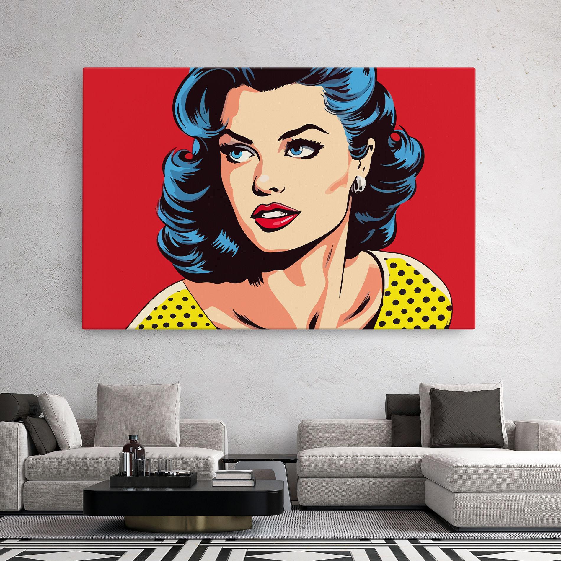 Leinwandbild Blue Pop Eyes mockup 2