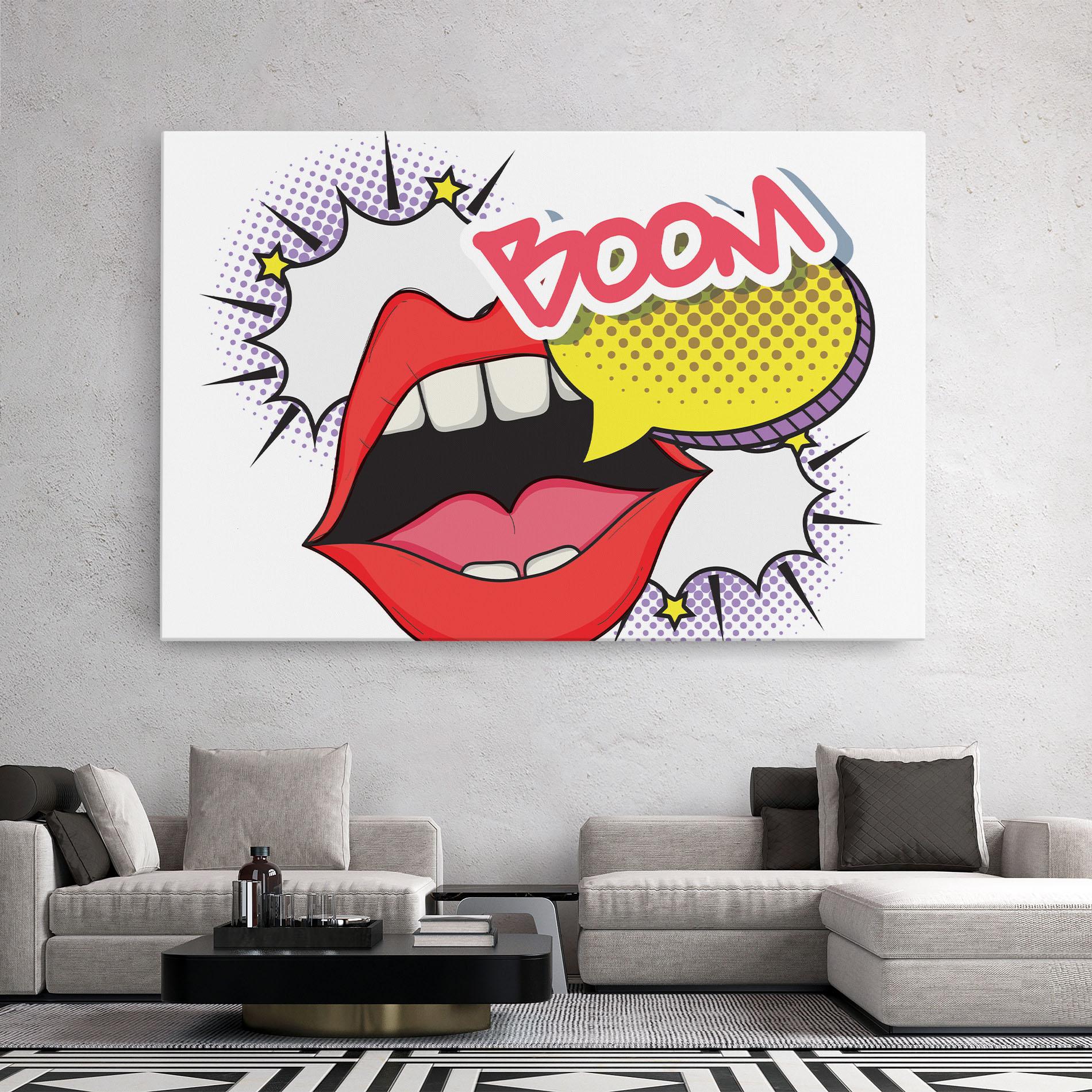 Leinwandbild Boom Pop Art mockup 2
