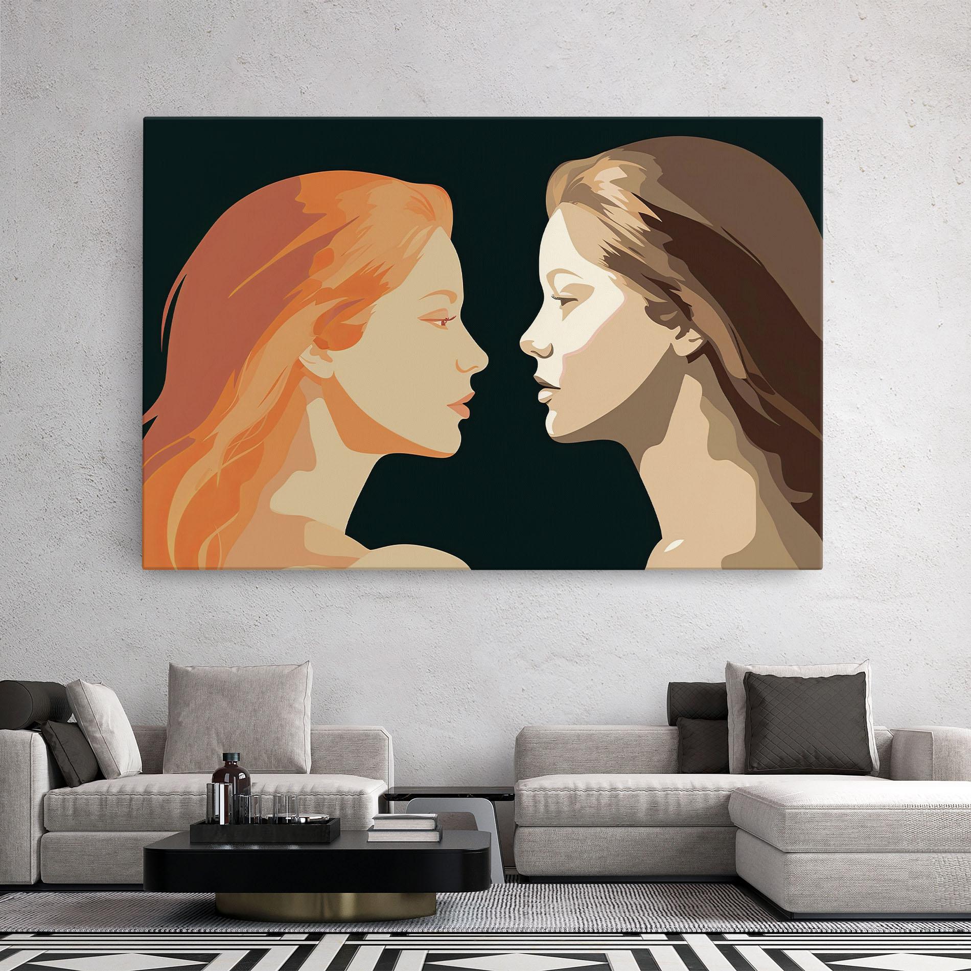 Leinwandbild Orange Pop Girl mockup 2