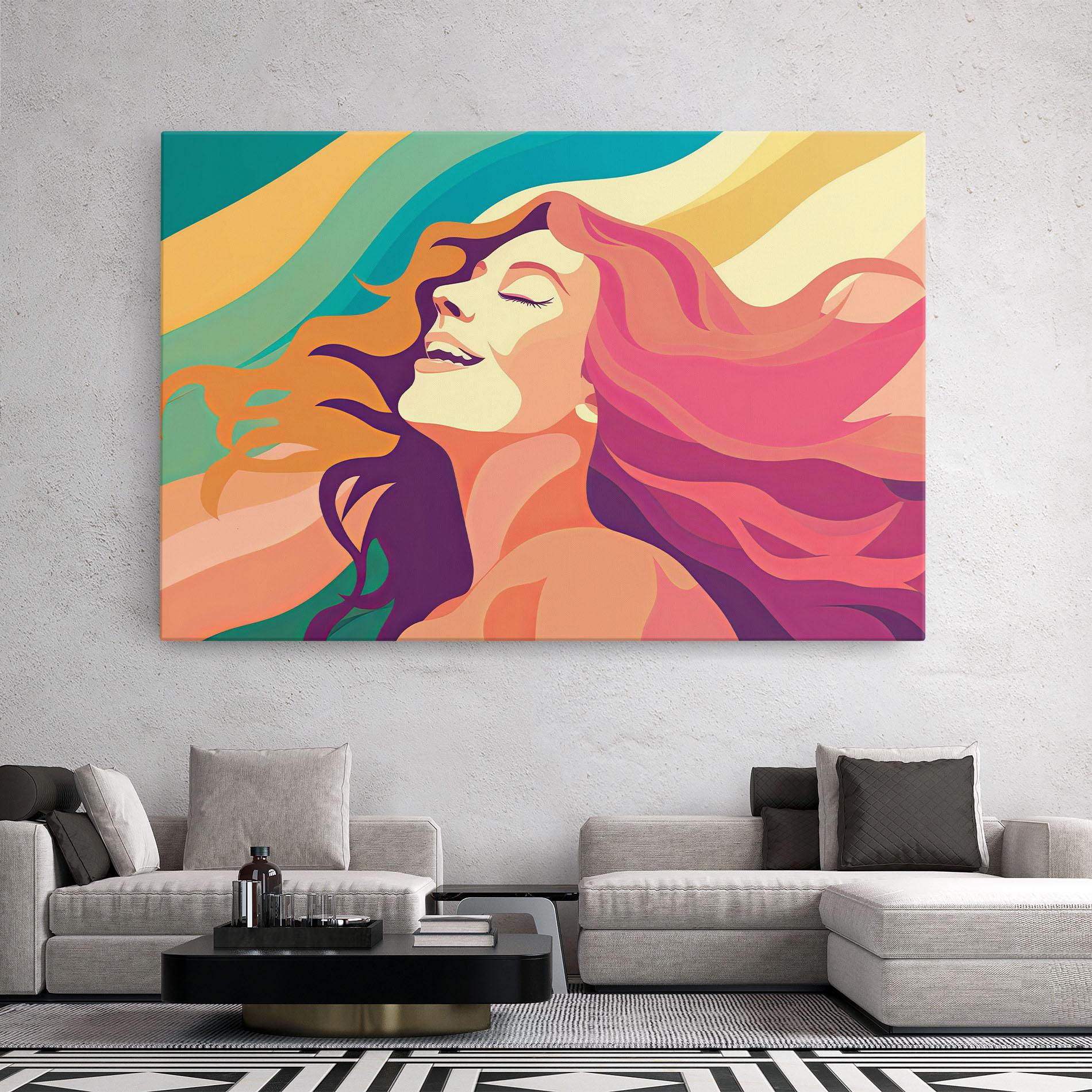 Leinwandbild Pink Pop Hair mockup 2