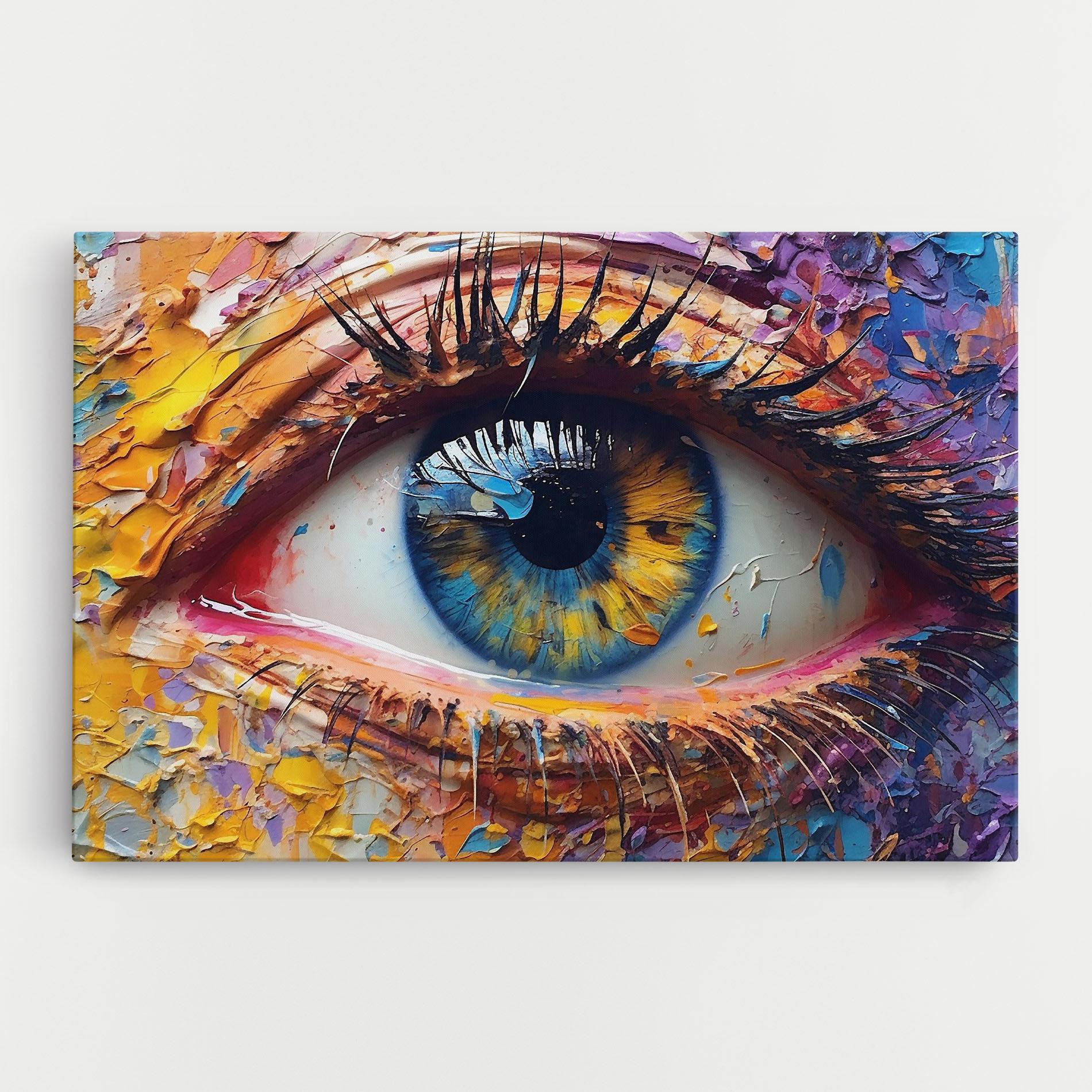 Leinwandbild Blue Eyes Art mockup 0