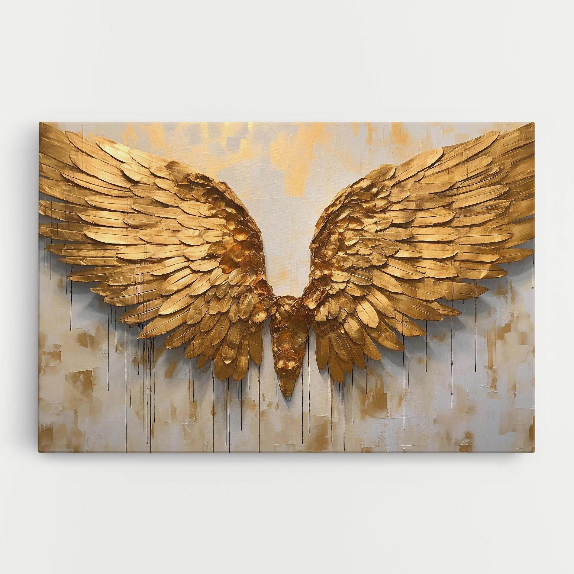 Leinwandbild Golden Wings Art mockup 0