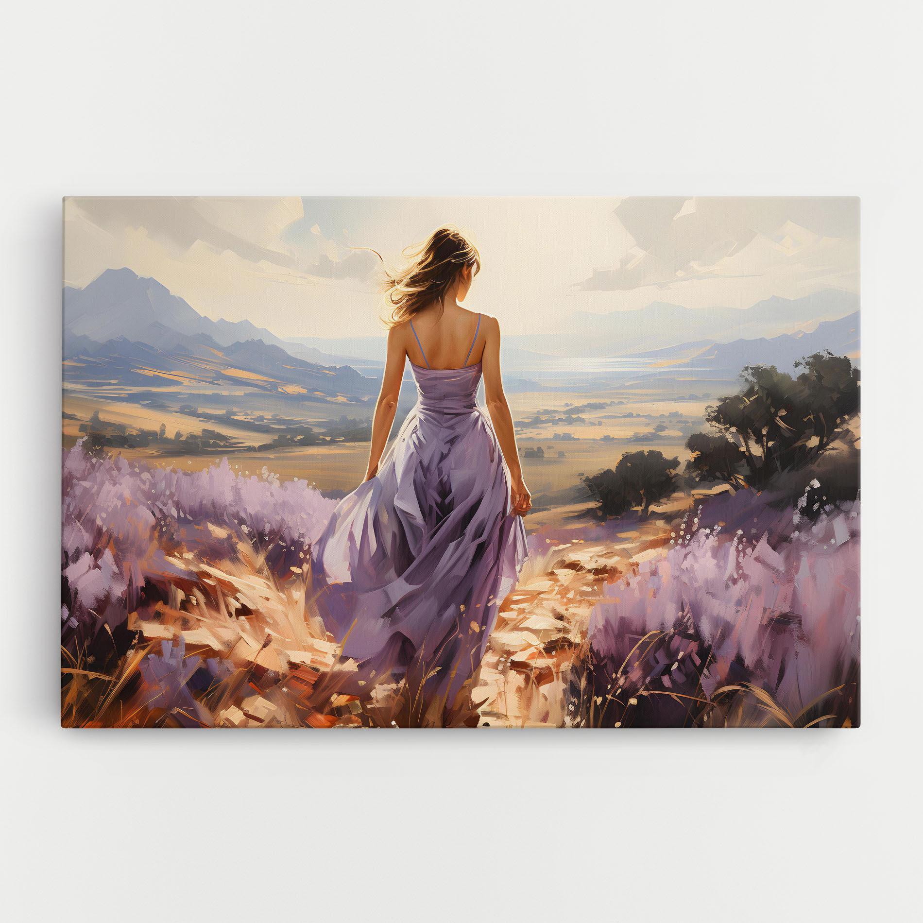 Leinwandbild Purple Dress Woman mockup 0