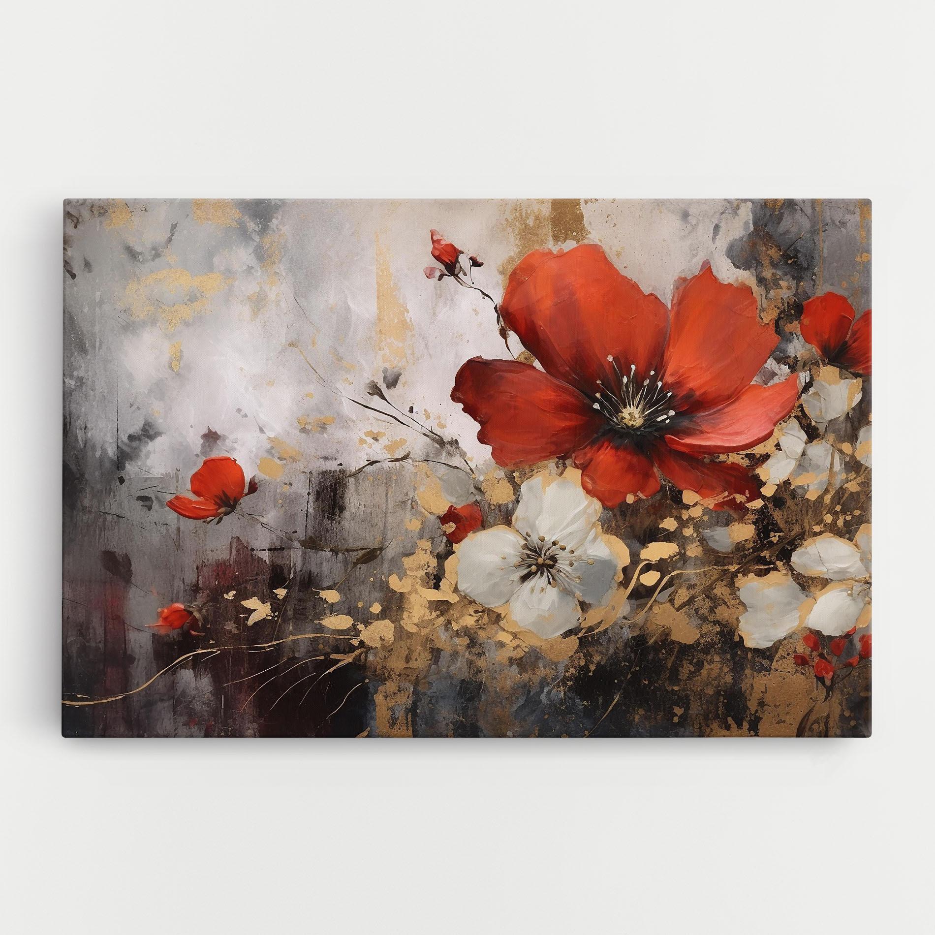 Leinwandbild Red Poppy Painting mockup 0