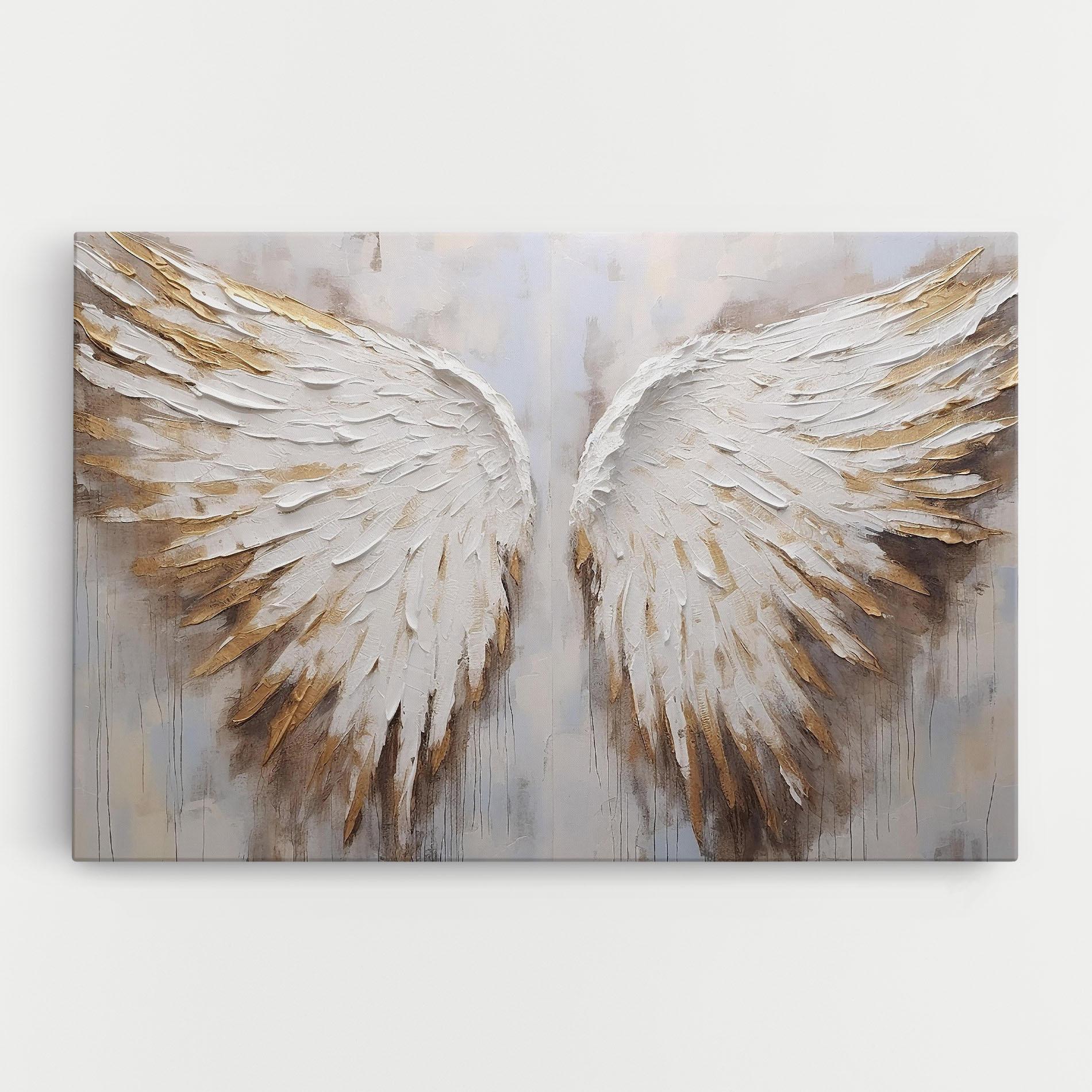 Leinwandbild White Angel Wings mockup 0