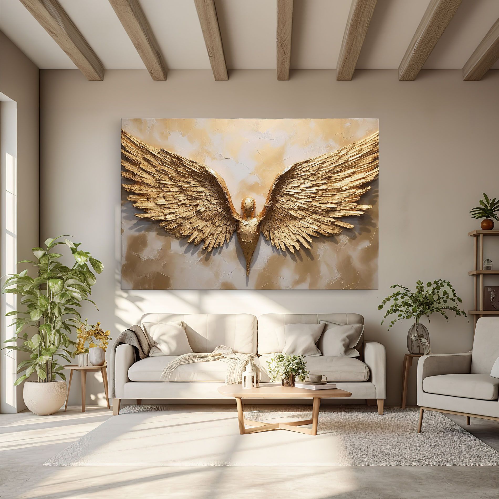 Beautiful Gold Wings mockup 6