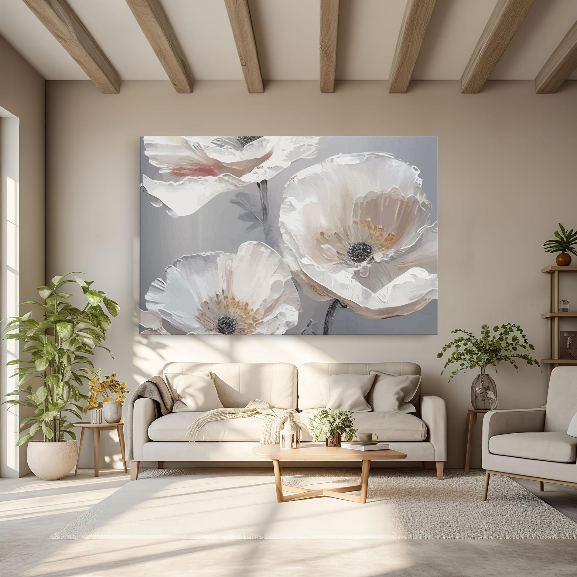 Leinwandbild Cream Mix Flower mockup 6