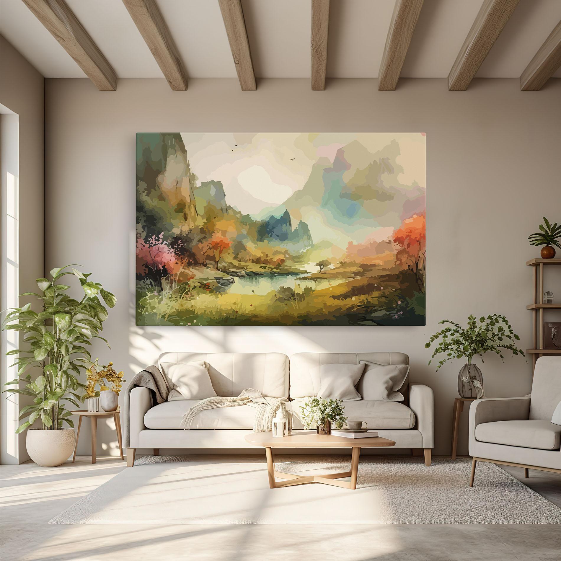 Leinwandbild Nature Painting mockup 6